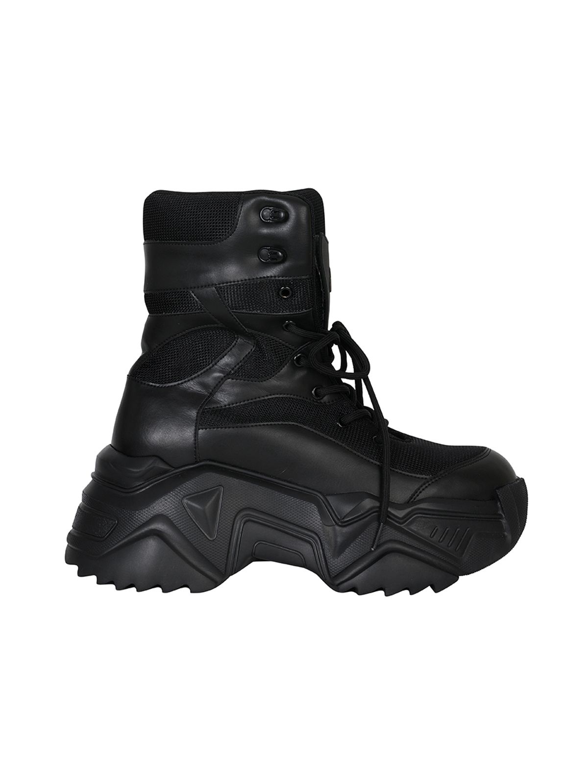 와이이이엘(YEEL) PLATFORM BOOTS SNEAKERS BLACK