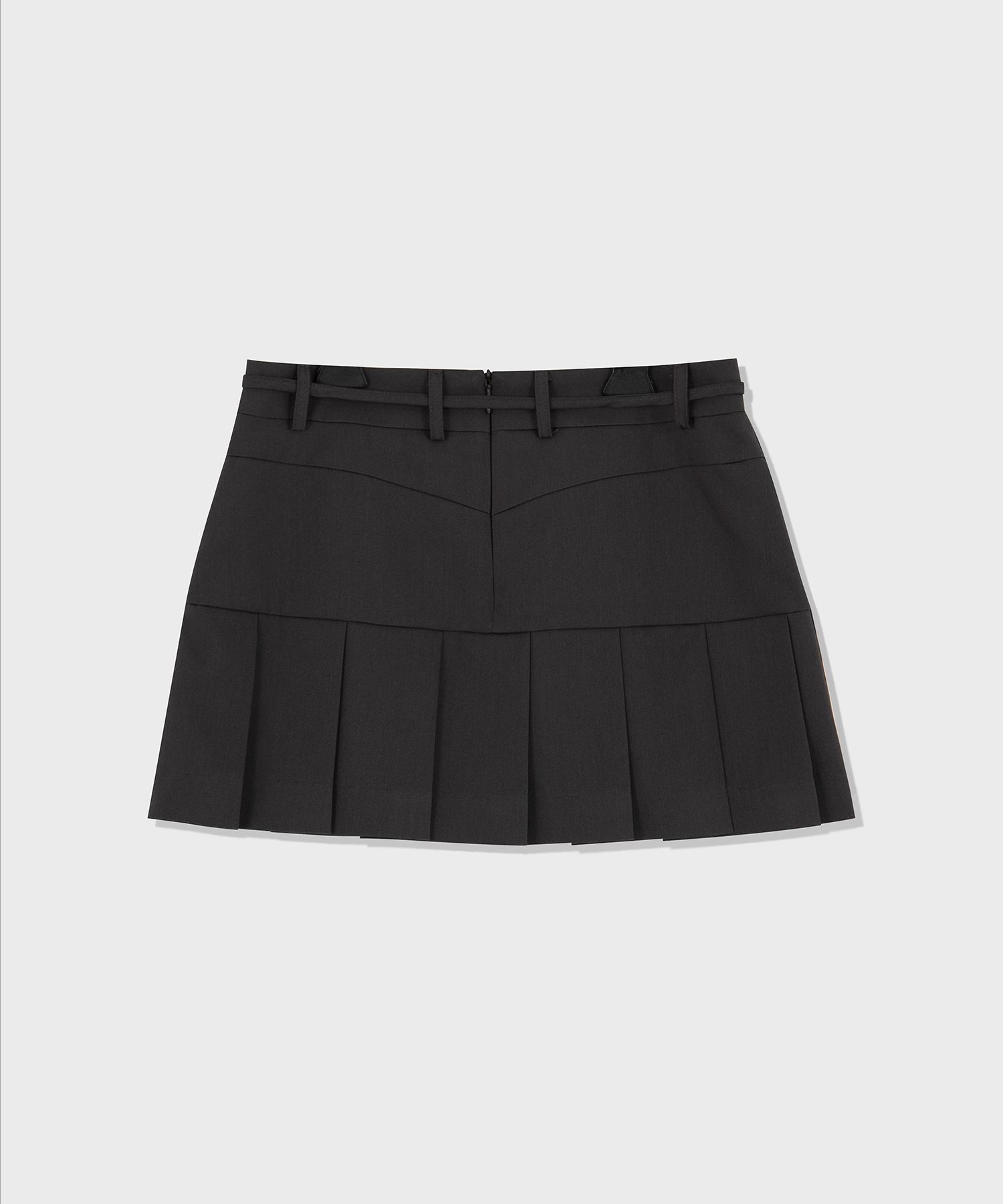 ★DIMANCHE★ PLEATS SKIRT GREY MUSINSA | DIMANCHE Pleated Skirt (Gray)