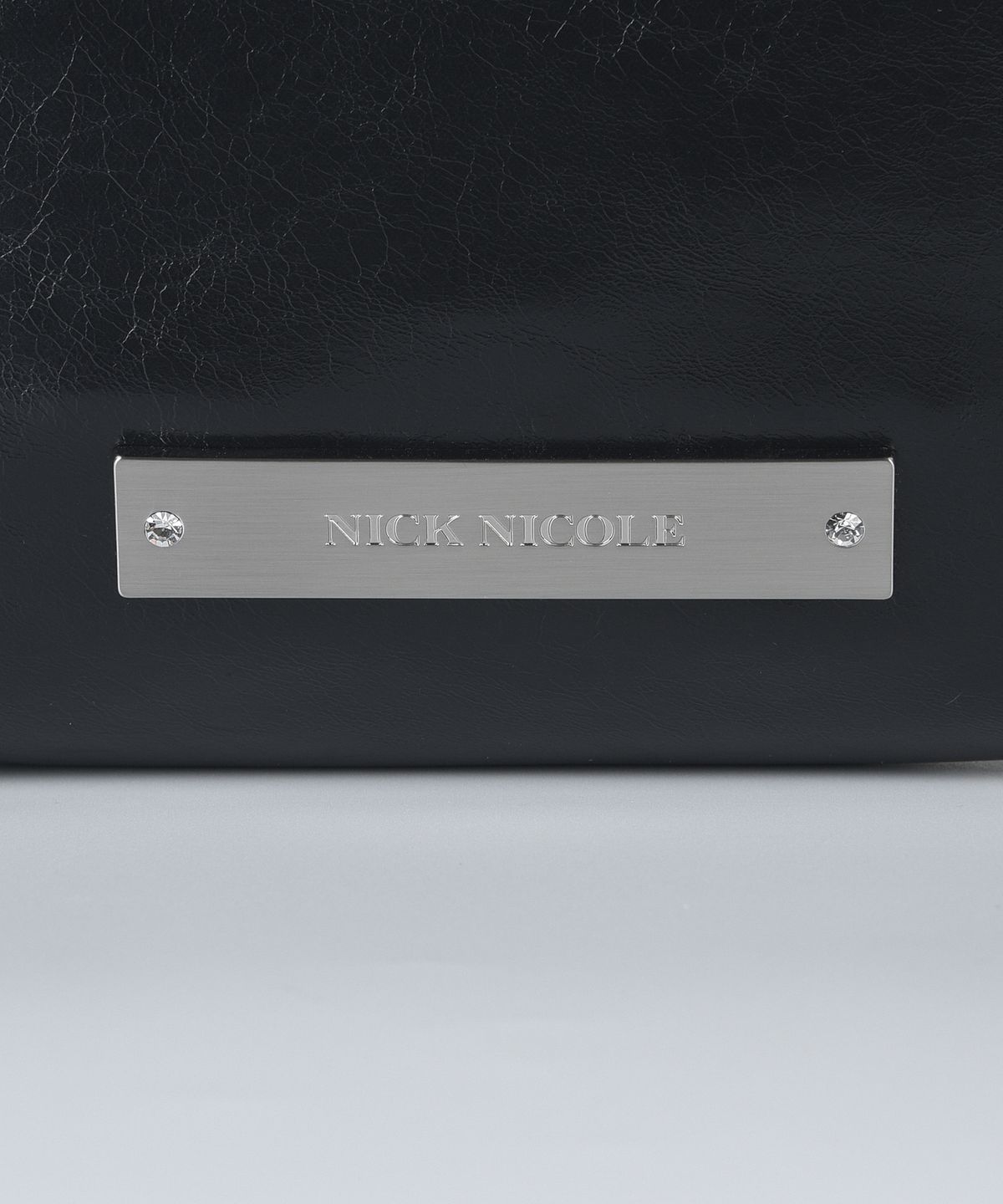 닉앤니콜(NICK&NICOLE) CRYSTAL LEATHER MULTI WAY BAG_BLACK