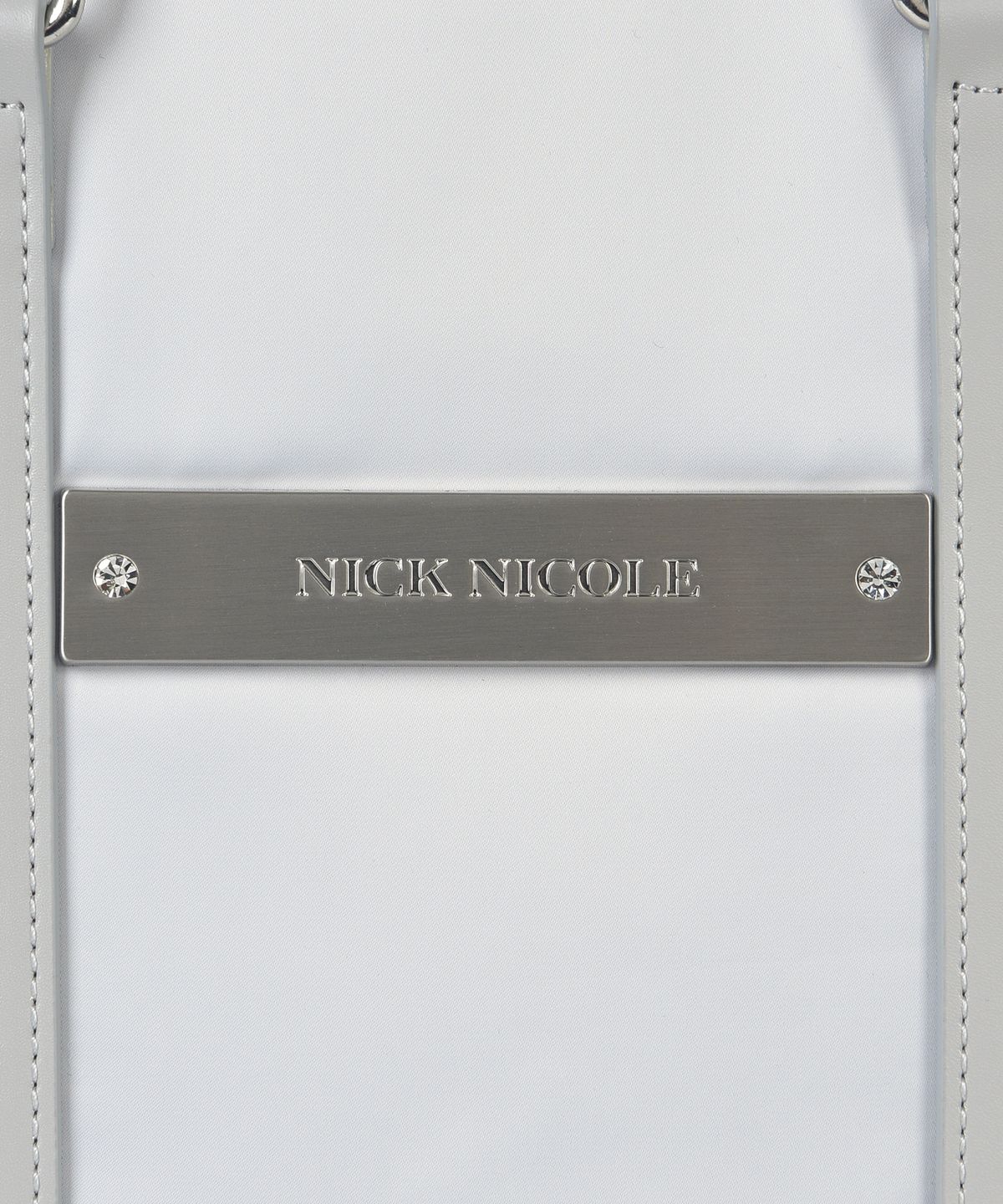 닉앤니콜(NICK&NICOLE) CRYSTAL NYLON COMBI BOSTON BAG_SILVER