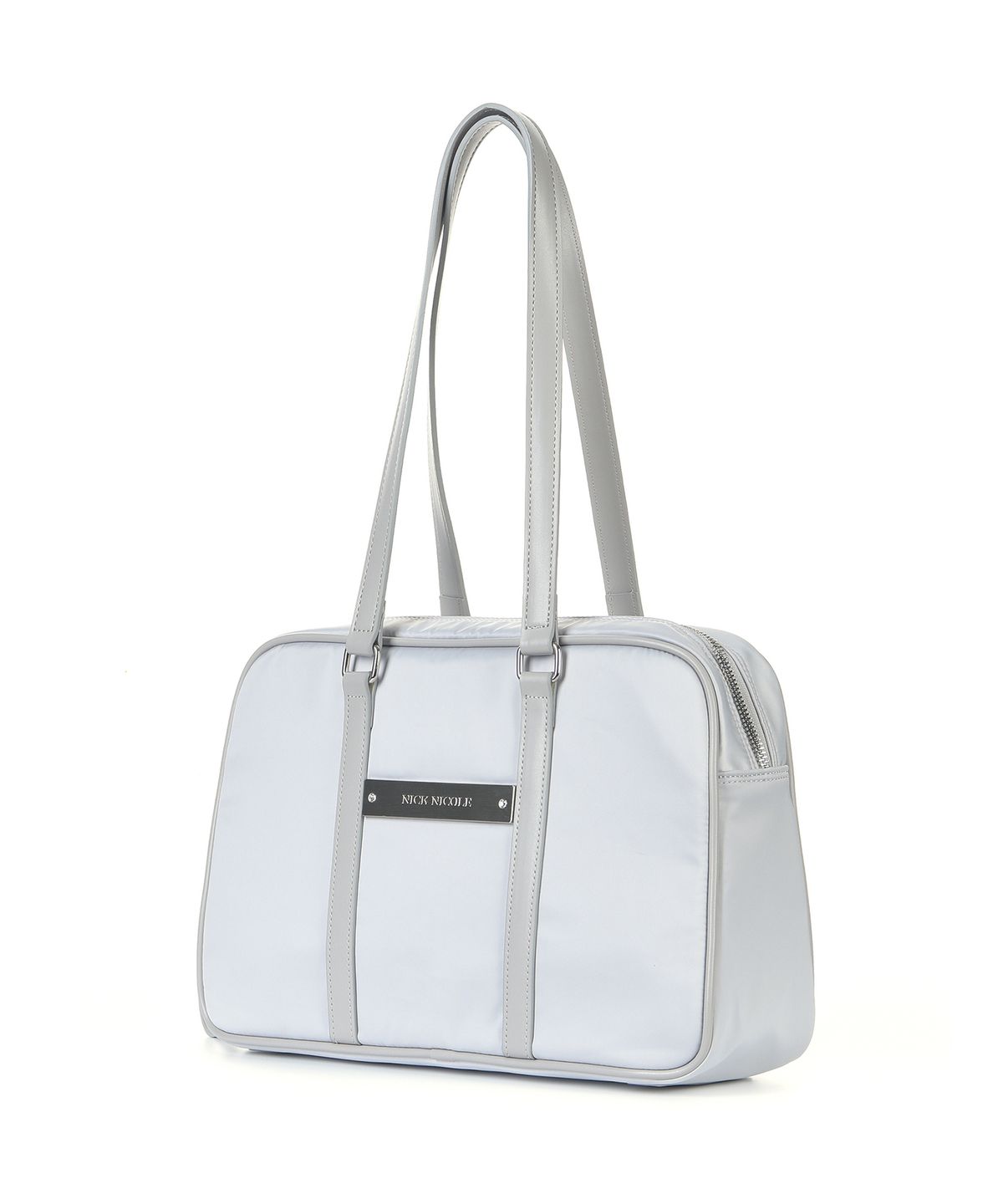 닉앤니콜(NICK&NICOLE) CRYSTAL NYLON COMBI BOSTON BAG_SILVER