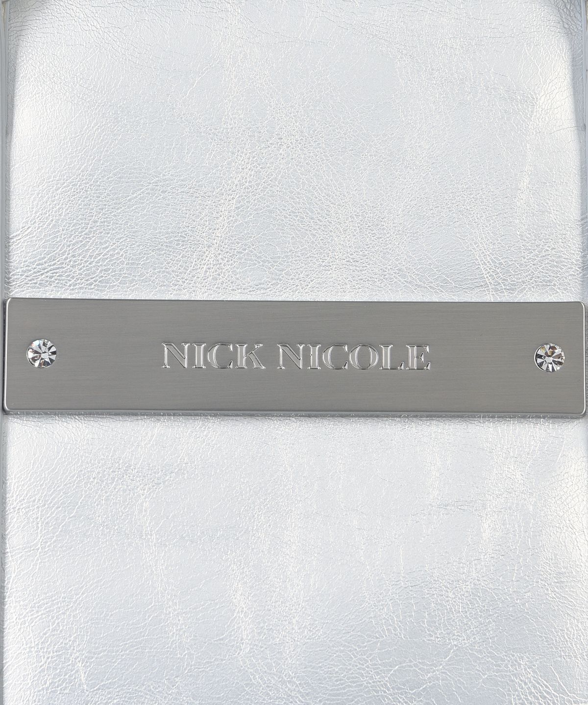 닉앤니콜(NICK&NICOLE) CRYSTAL LEATHER BOSTON BAG_SILVER