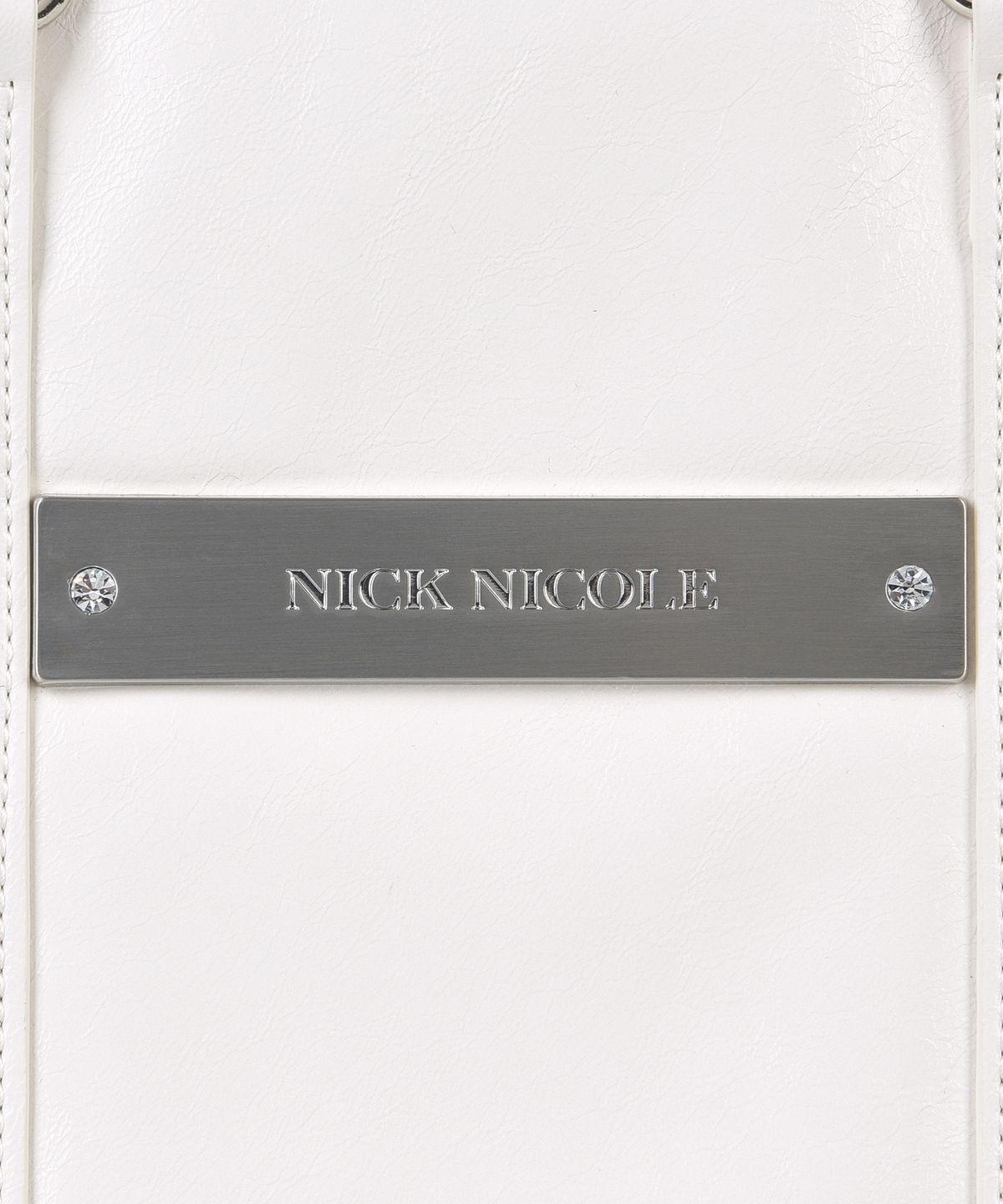 닉앤니콜(NICK&NICOLE) CRYSTAL LEATHER BOSTON BAG_CREAM