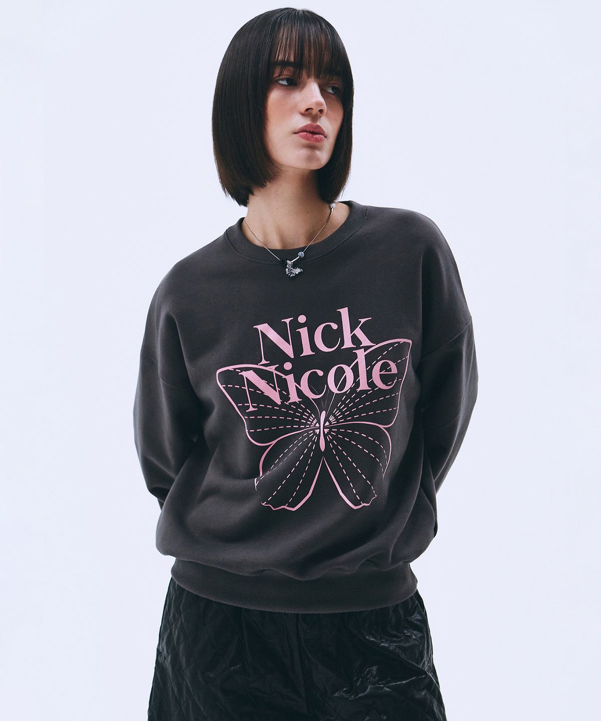 닉앤니콜(NICK&NICOLE) BUTTERFLY SIGNATURE SWEATSHIRT_5 COLOR