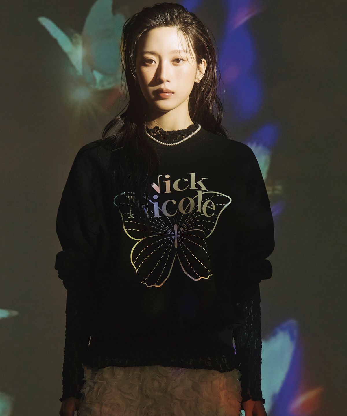 닉앤니콜(NICK&NICOLE) BUTTERFLY SIGNATURE SWEATSHIRT_5 COLOR