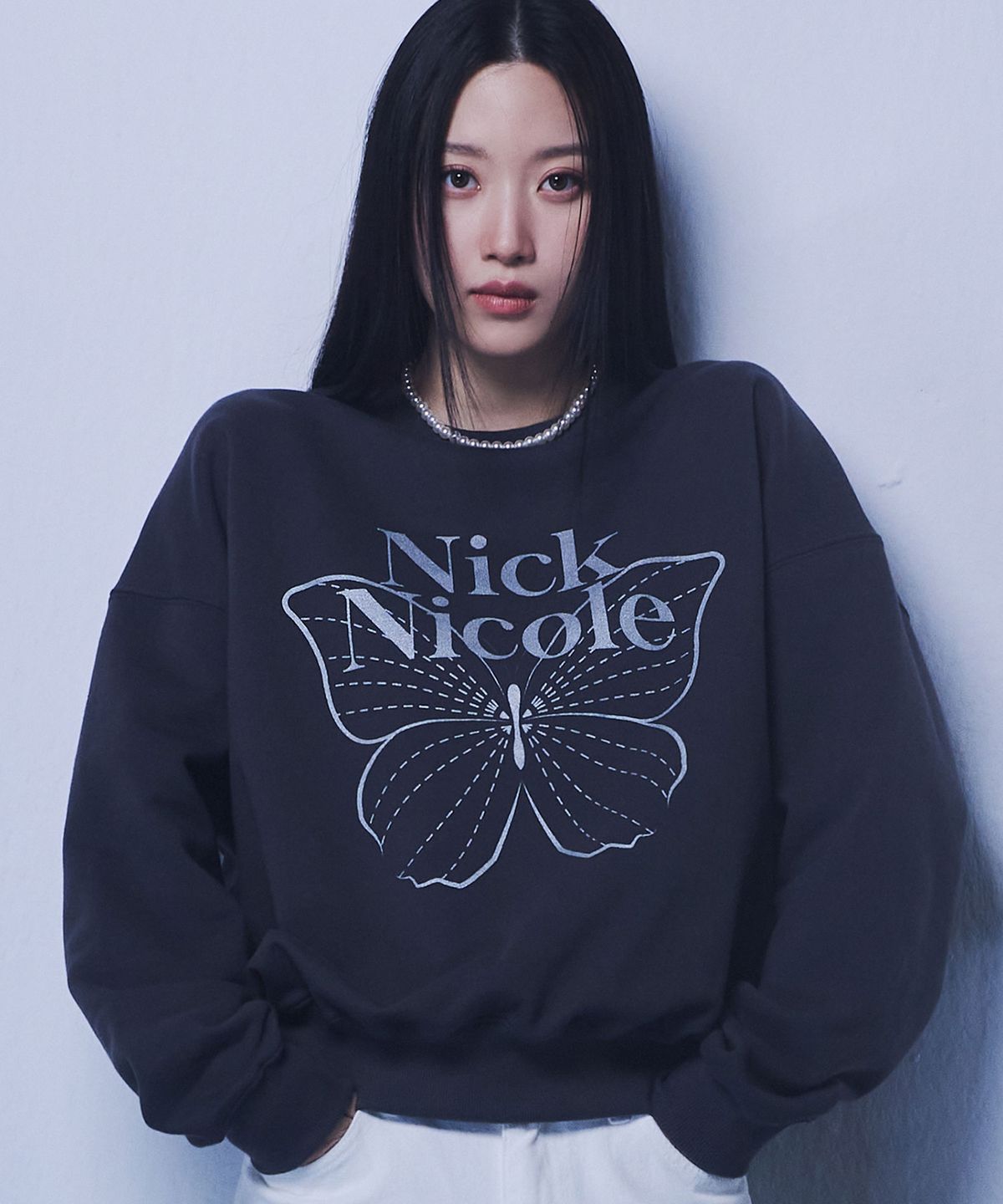 닉앤니콜(NICK&NICOLE) BUTTERFLY SIGNATURE SWEATSHIRT_5 COLOR