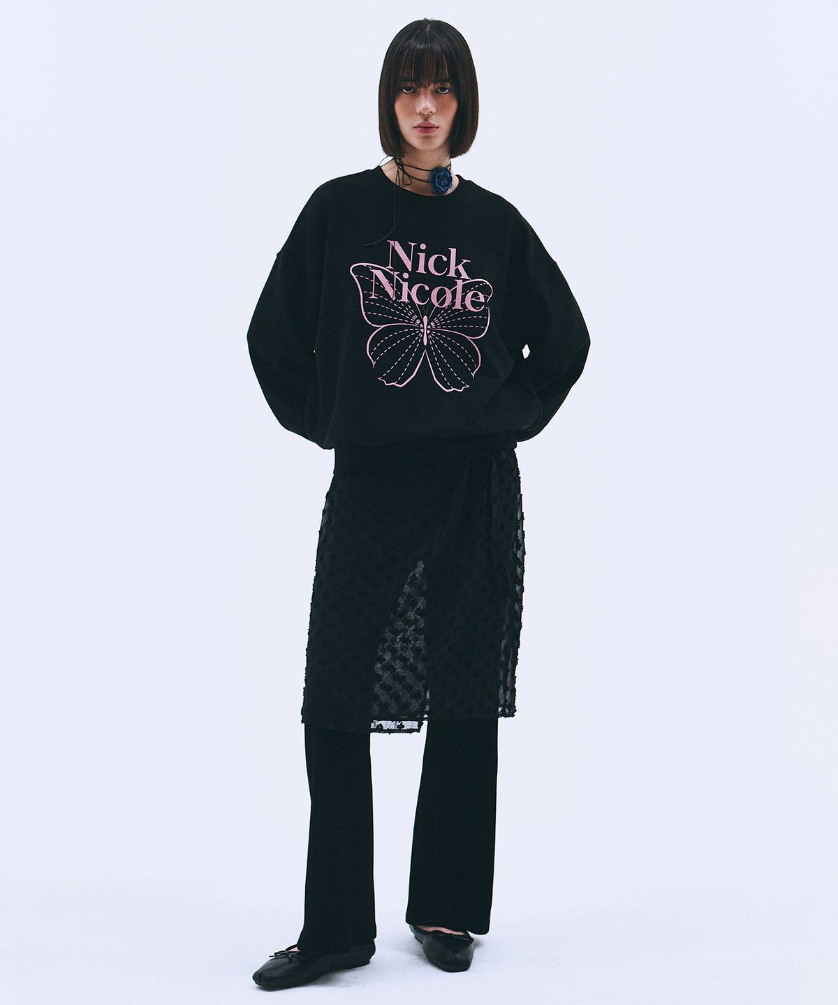닉앤니콜(NICK&NICOLE) BUTTERFLY SIGNATURE SWEATSHIRT_24 COLOR
