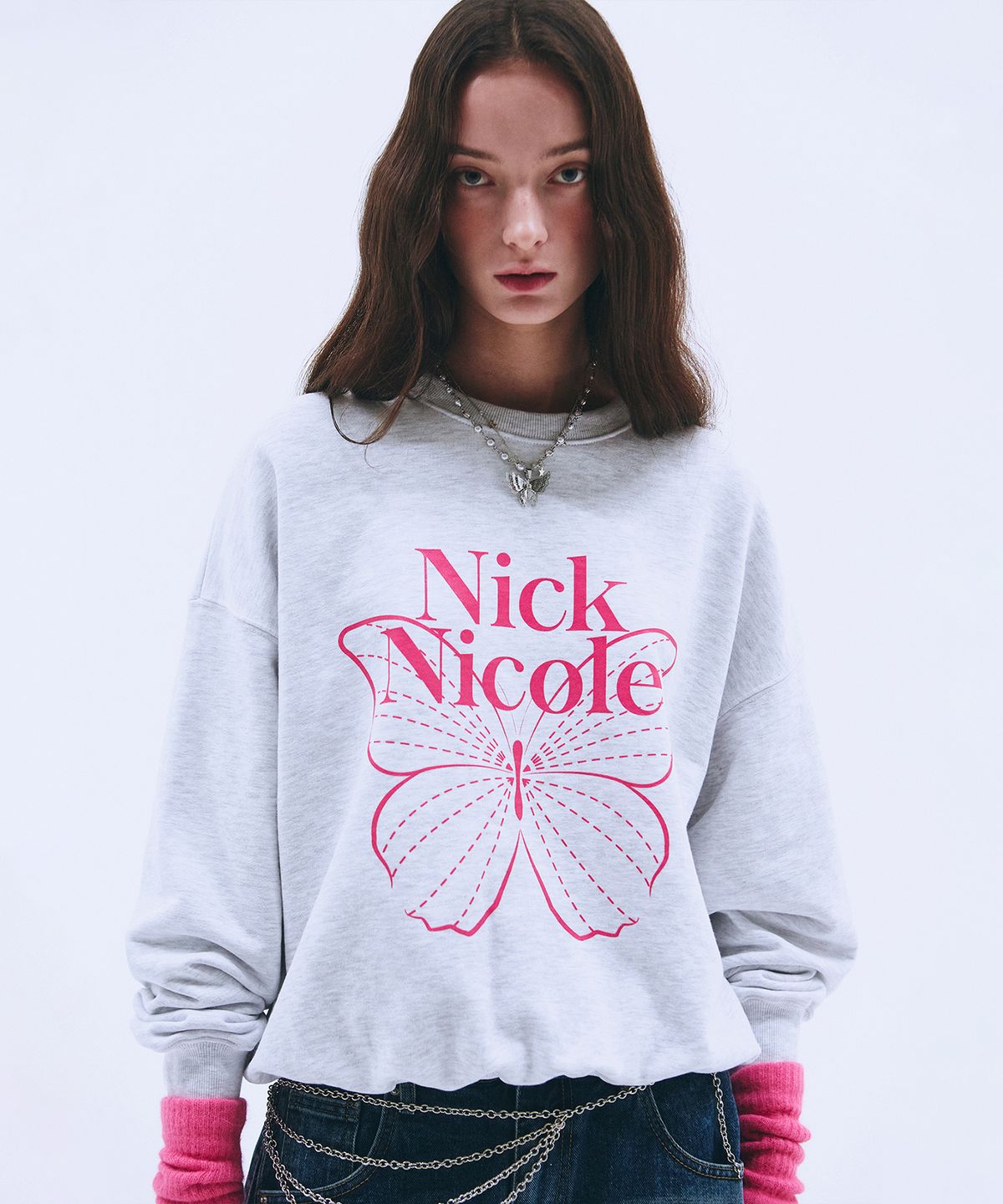 닉앤니콜(NICK&NICOLE) BUTTERFLY SIGNATURE SWEATSHIRT_24 COLOR