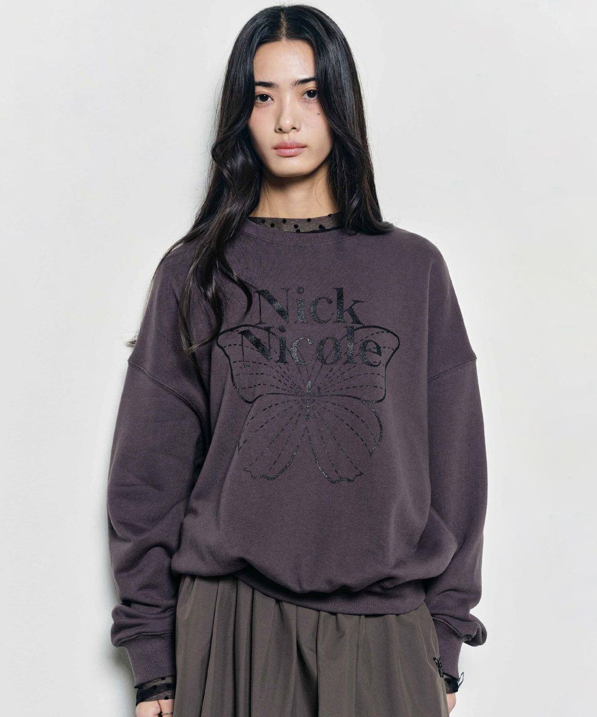 닉앤니콜(NICK&NICOLE) BUTTERFLY SIGNATURE SWEATSHIRT_24 COLOR