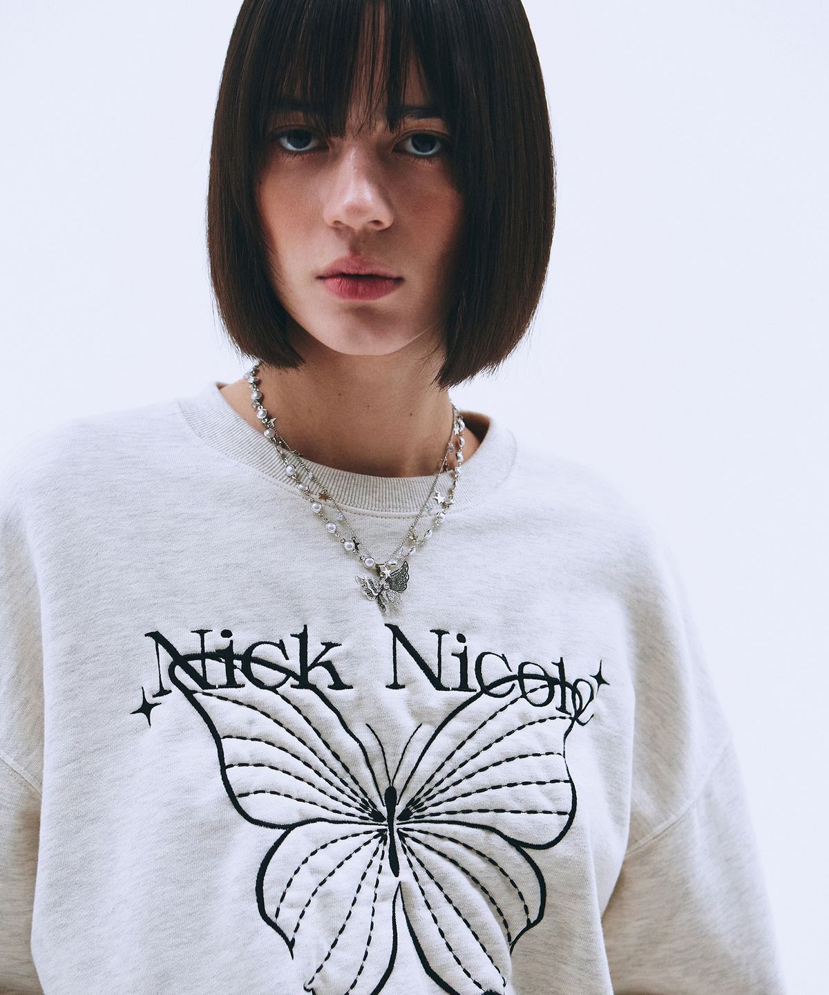 닉앤니콜(NICK&NICOLE) SHINE BUTTERFLY SWEATSHIRT_OATMEAL