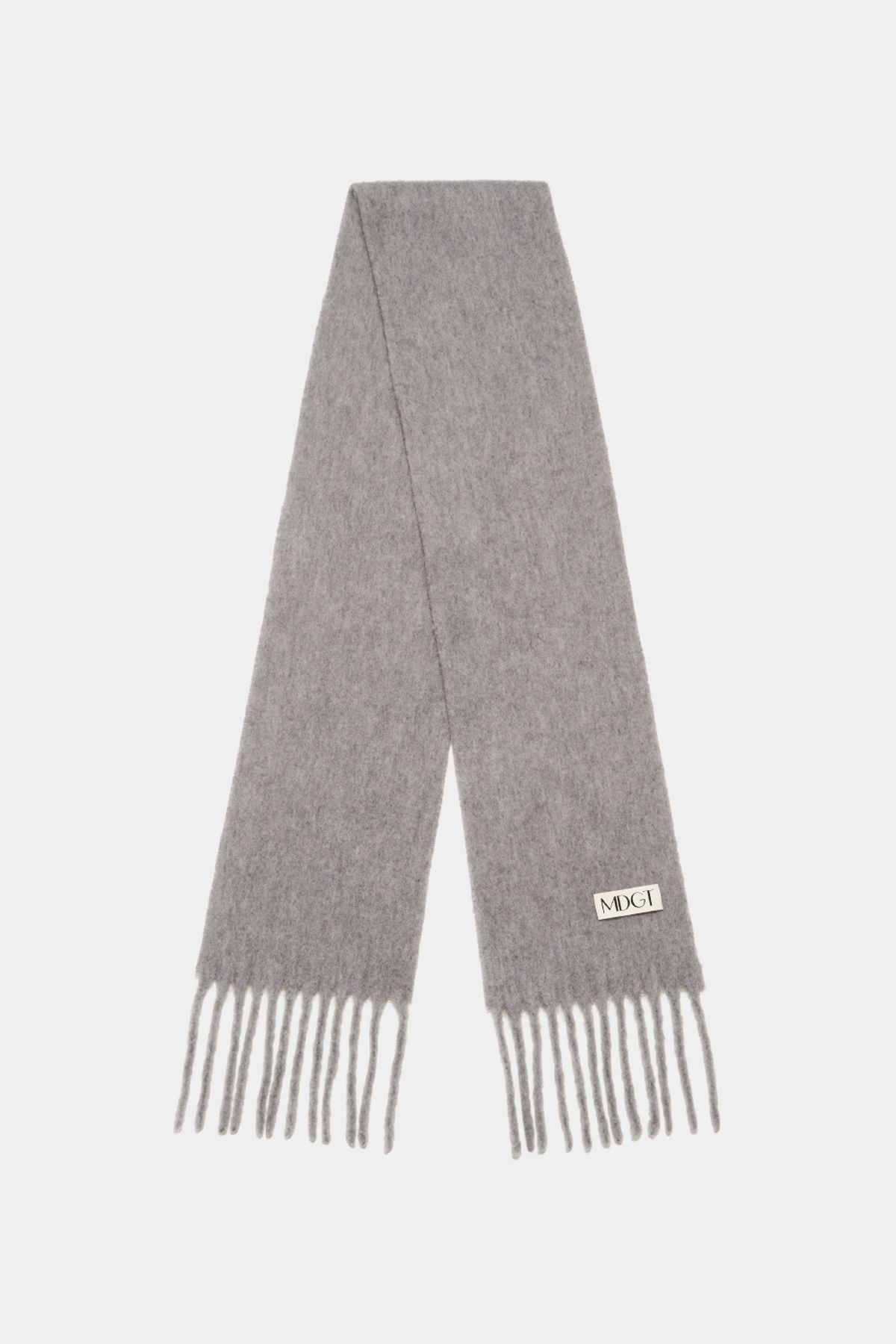 엠디지티(MDGT) Chunky Scarf Solid_Mid grey