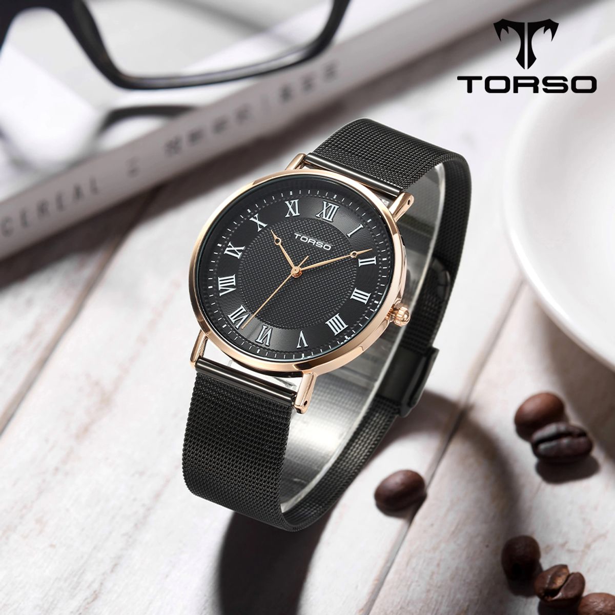 토르소(TORSO) T107MS-RBBK 클라시코 쿼츠 커플 워치 남여 메탈 시계