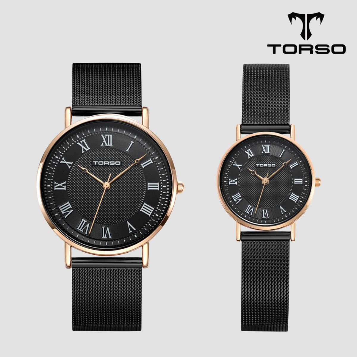 토르소(TORSO) T107MS-RBBK 클라시코 쿼츠 커플 워치 남여 메탈 시계