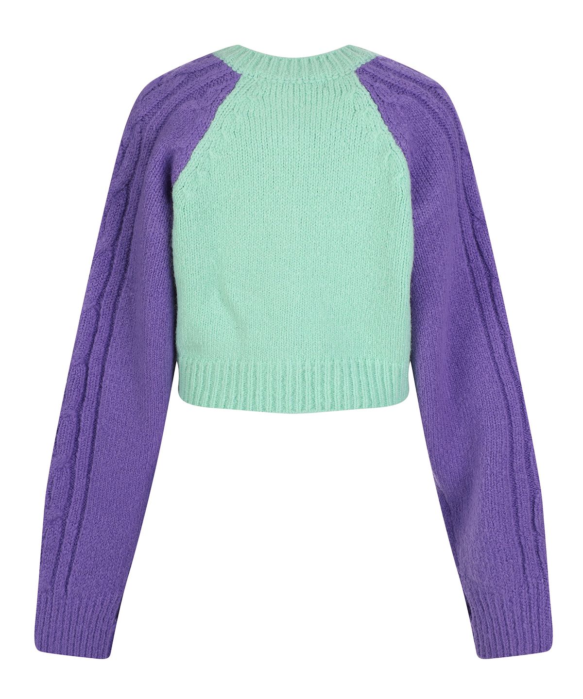 라라폭스(LALAFOX) COLOR BLOCK KNIT CARDIGAN LIGHT GREEN BP4KG002