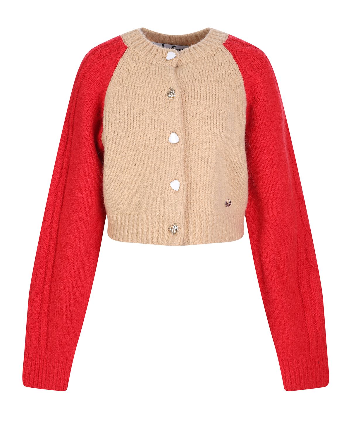 라라폭스(LALAFOX) COLOR BLOCK KNIT CARDIGAN BEIGE BP4KG001