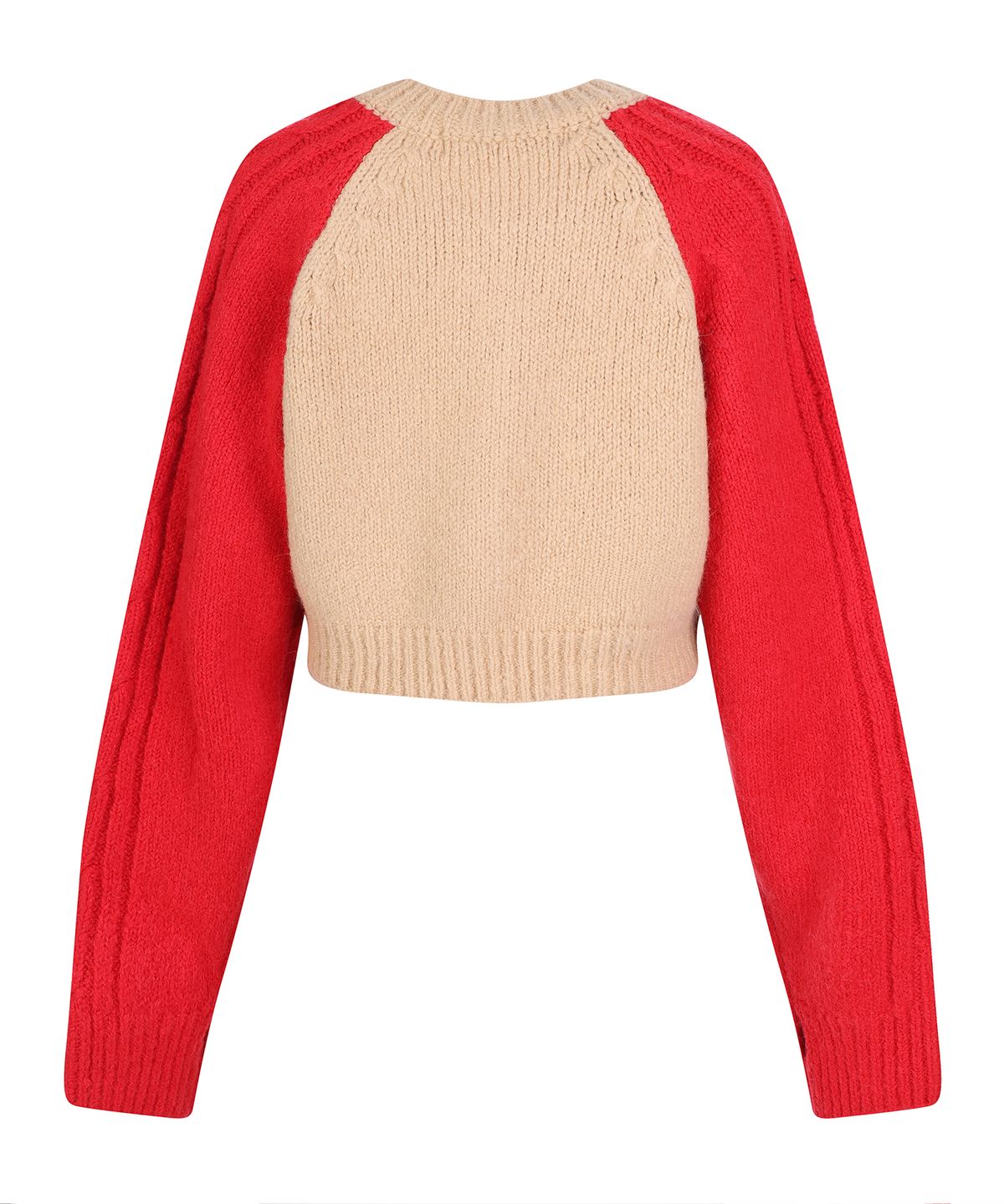 라라폭스(LALAFOX) COLOR BLOCK KNIT CARDIGAN BEIGE BP4KG001