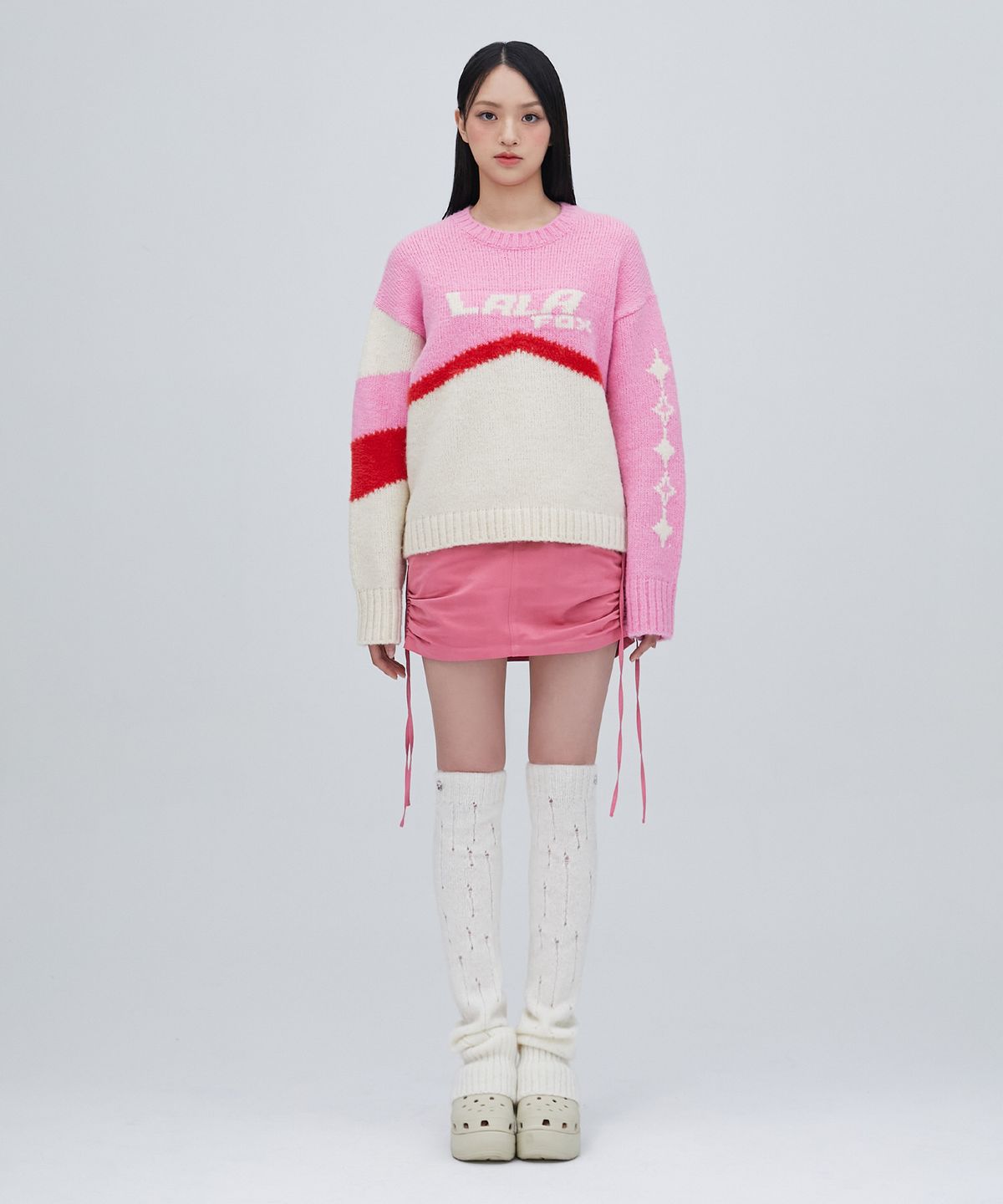 라라폭스(LALAFOX) STRING MINI SKIRT PINK BP3WS003