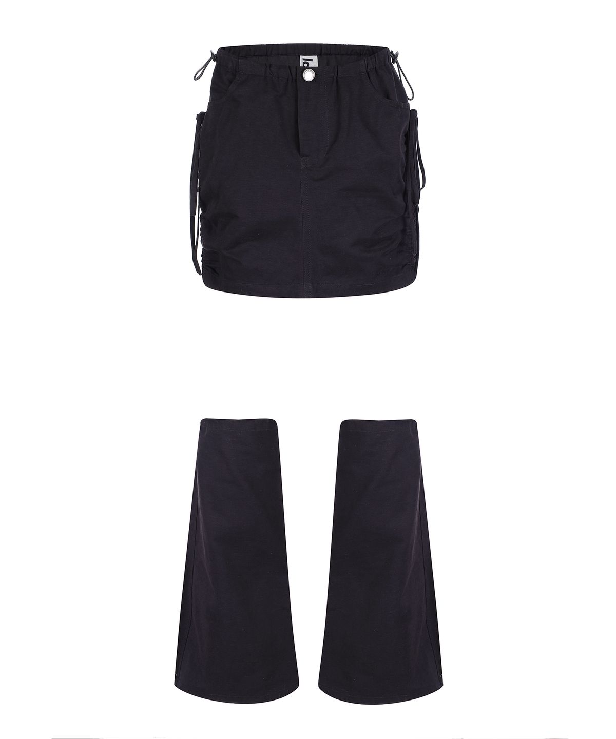 라라폭스(LALAFOX) STRING MINI SKIRT BLACK BP3WS004