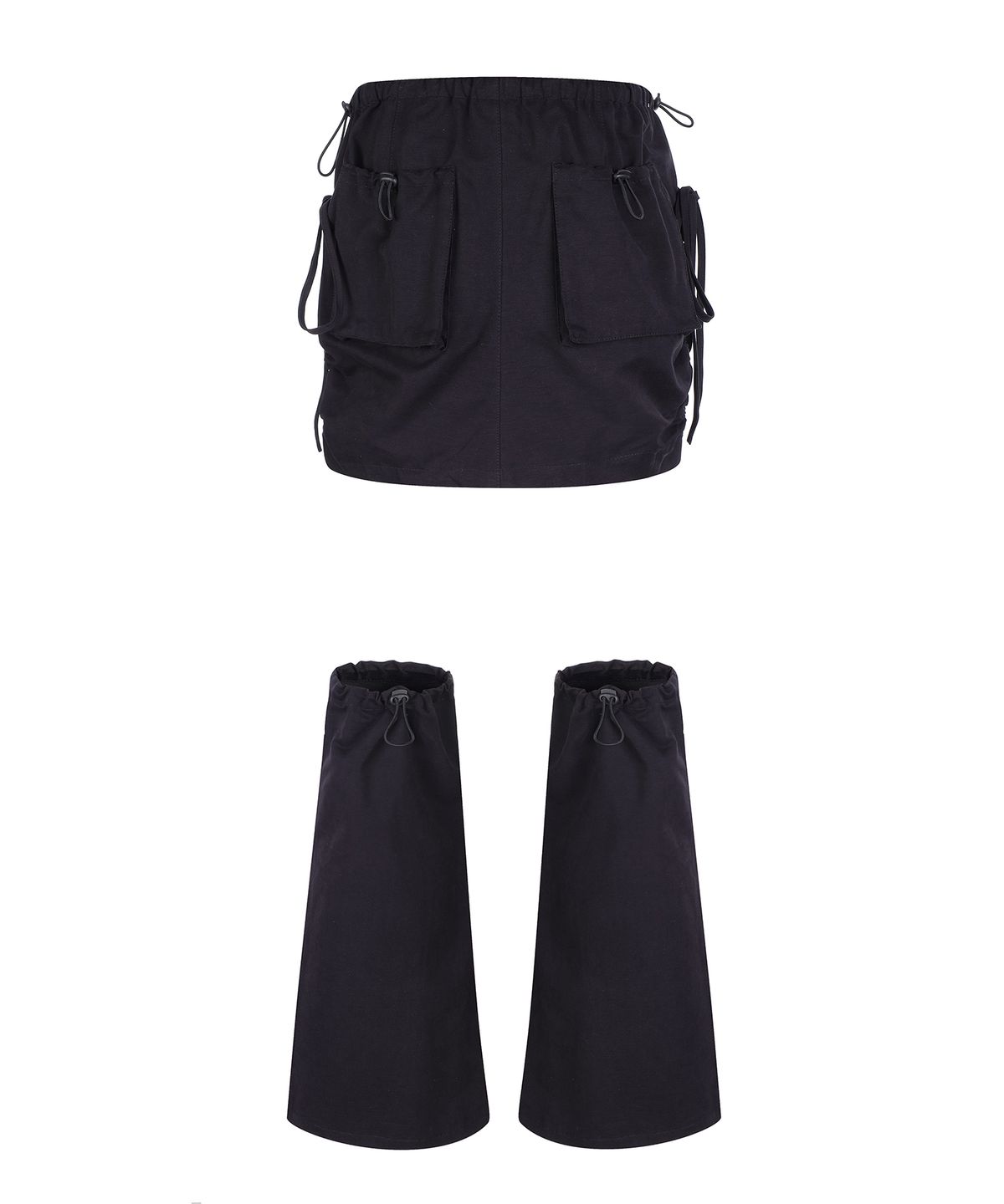 라라폭스(LALAFOX) STRING MINI SKIRT BLACK BP3WS004