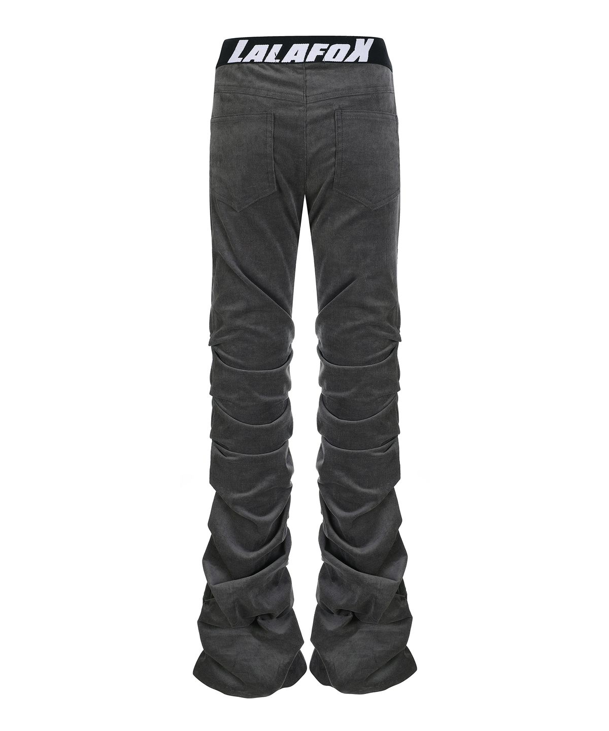 라라폭스(LALAFOX) CORDUROY SHIRRING PANTS CHARCOAL BP4WP004