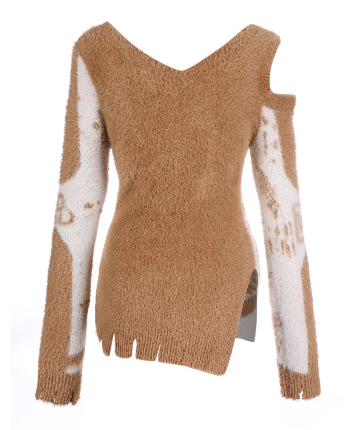 라라폭스(LALAFOX) LALA PRINTED CUT OUT KNIT BEIGE BP4KL001