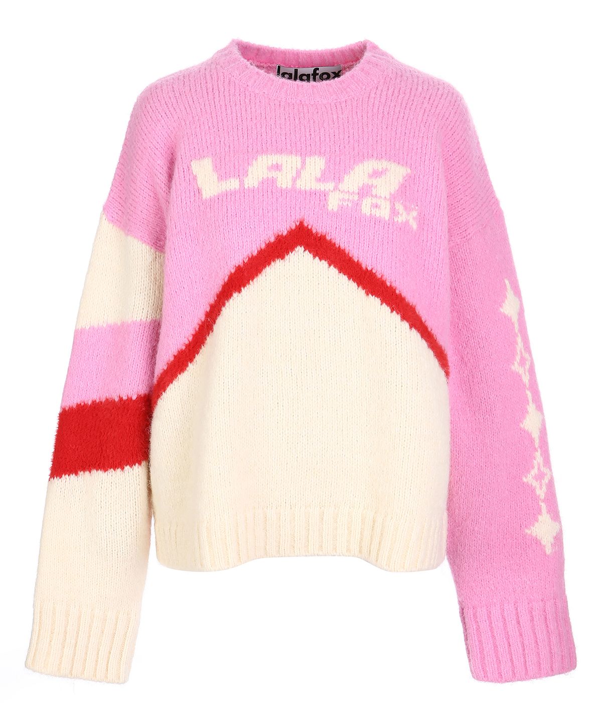 라라폭스(LALAFOX) LALA COLOR BLOCK PULLOVER KNIT PINK BP4KL009