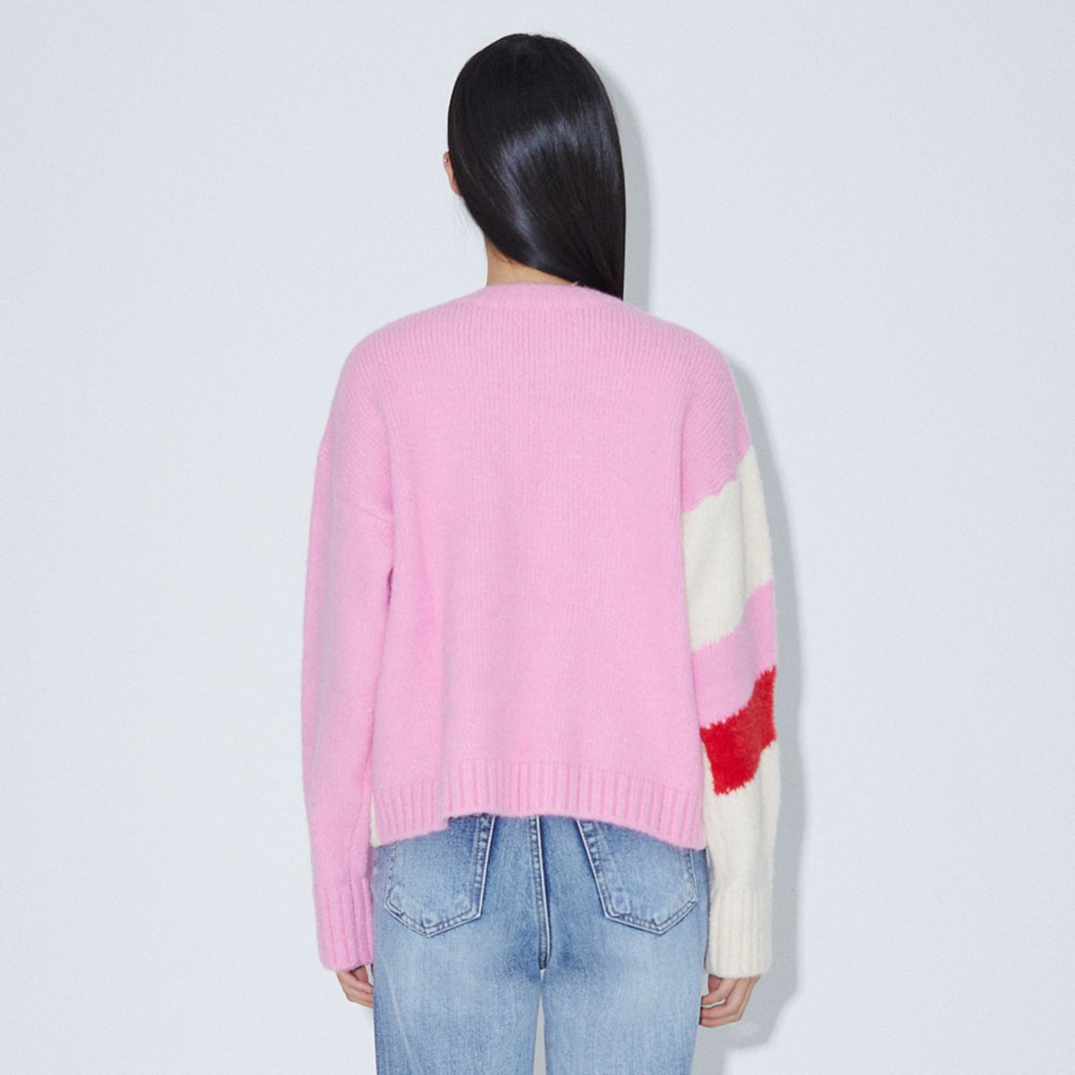 라라폭스(LALAFOX) LALA COLOR BLOCK PULLOVER KNIT PINK BP4KL009