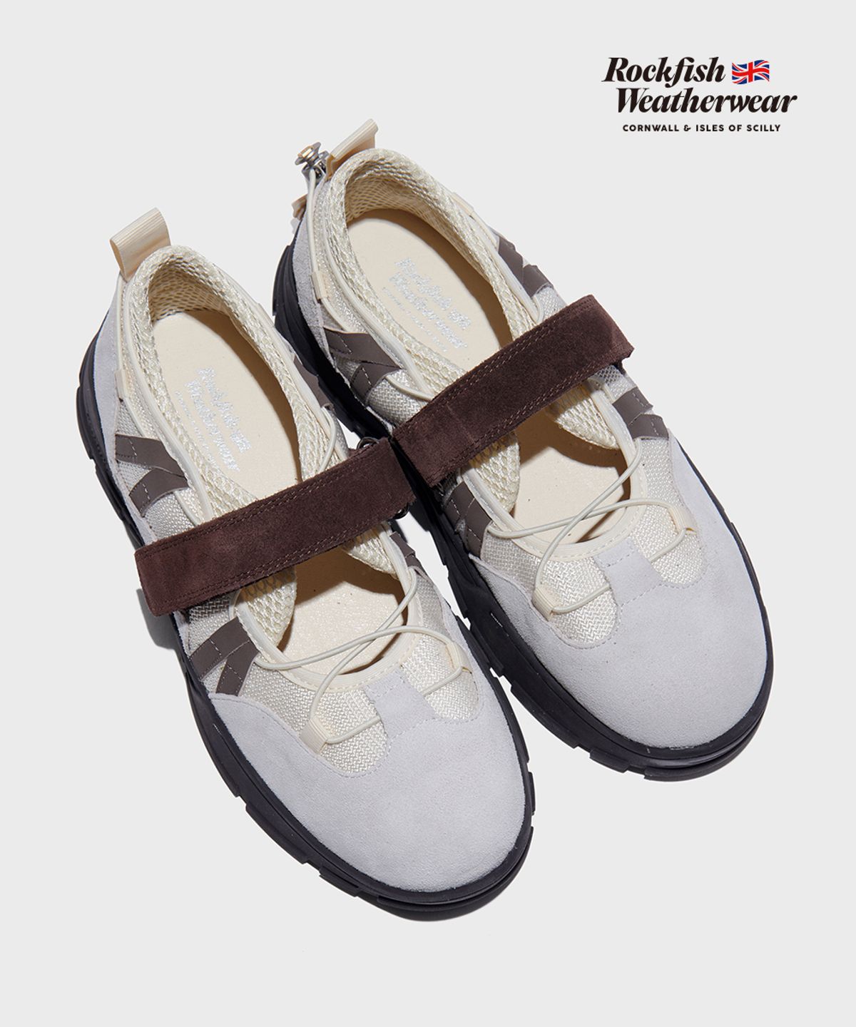 락피쉬웨더웨어(ROCKFISH WEATHERWEAR) [X GLOWNY] BRYN VELCRO SNEAKERS with LONY - IVORY