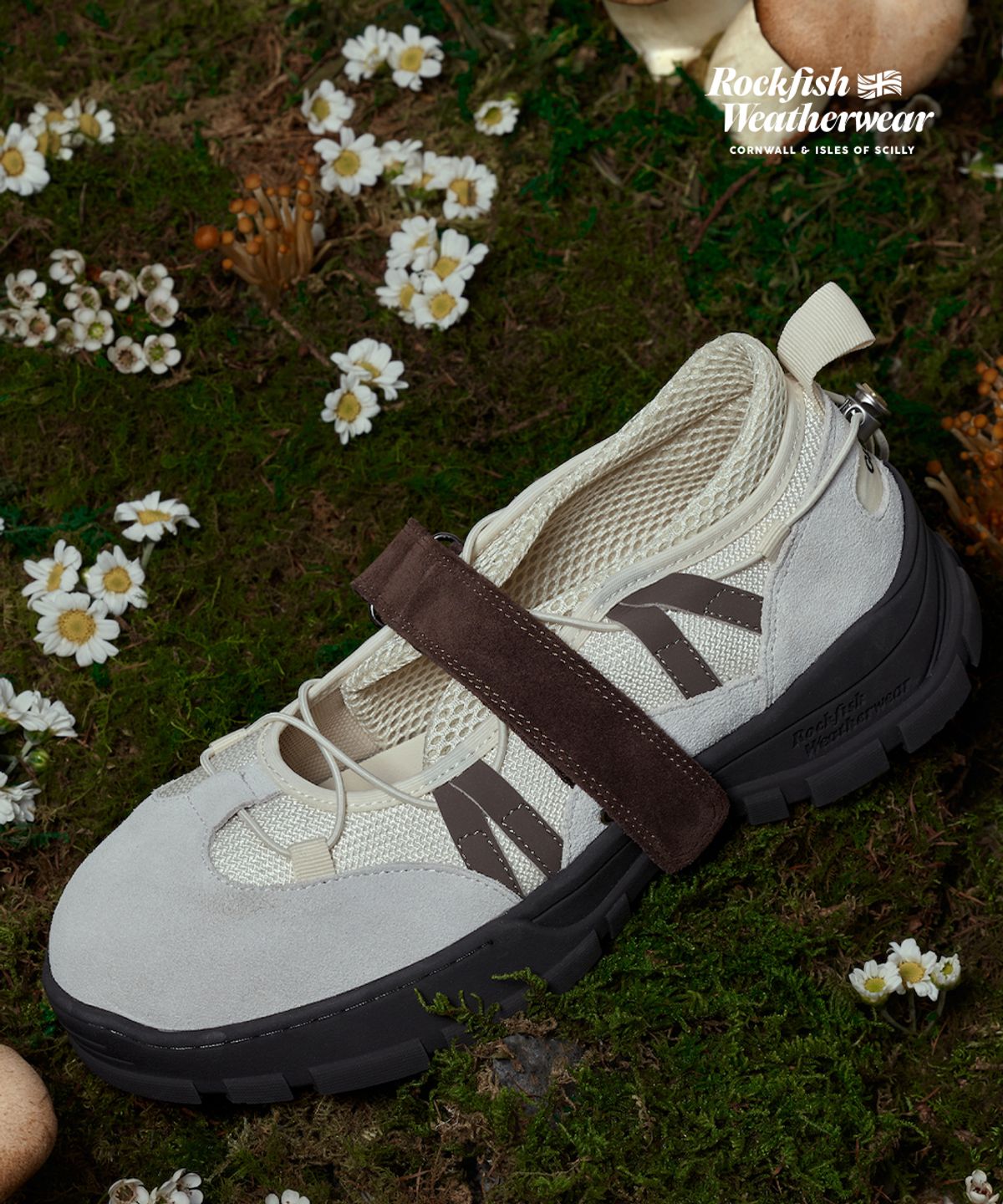 락피쉬웨더웨어(ROCKFISH WEATHERWEAR) [X GLOWNY] BRYN VELCRO SNEAKERS with LONY - IVORY