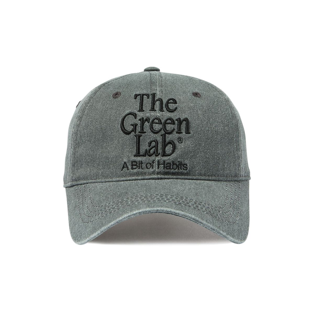 더그린랩(THE GREEN LAB) 더그린랩 자수 워싱 볼캡 [챠콜 그레이]