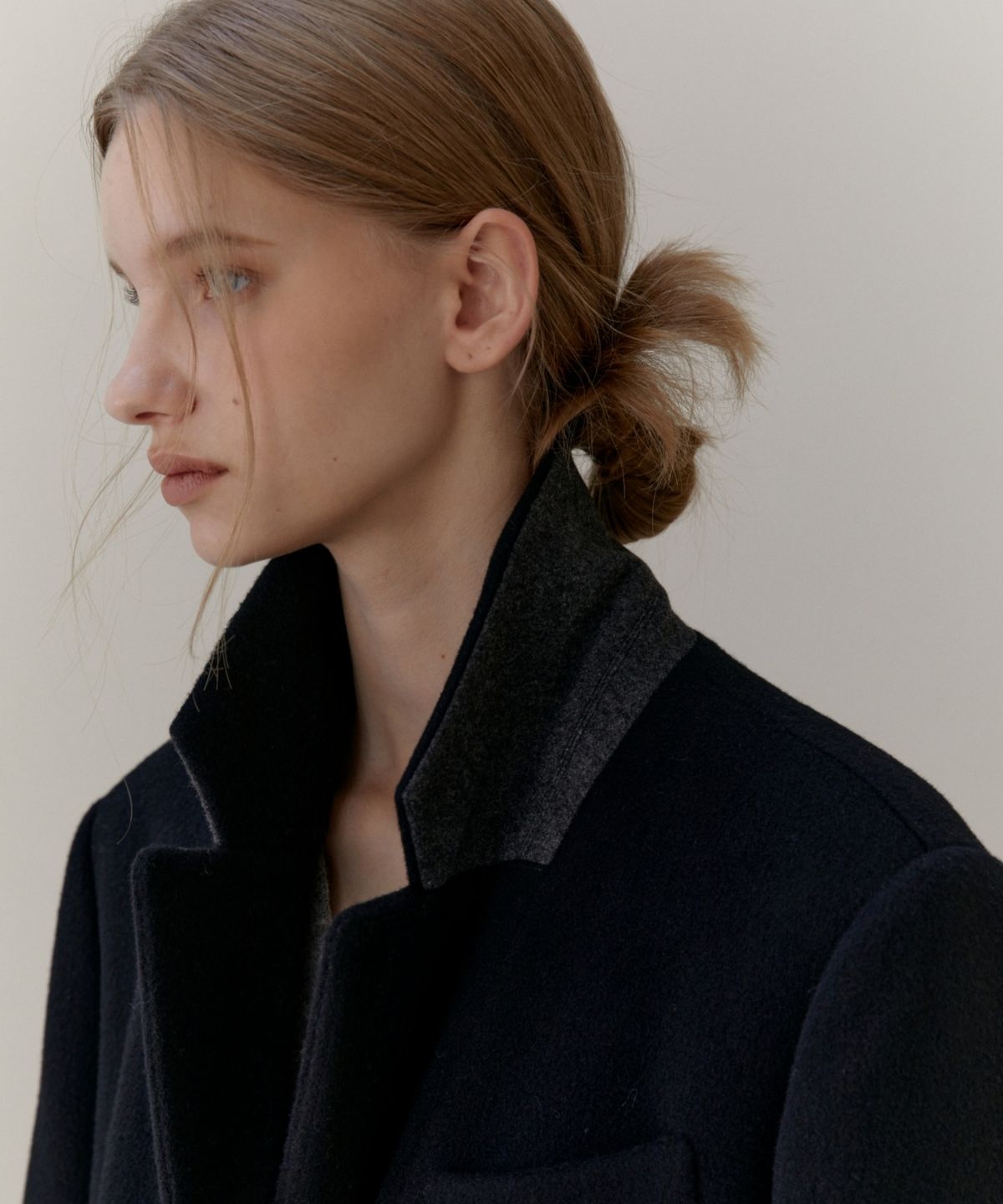 어나우트(UNNOUT) WOOL CLASSIC MAXI COAT - BLACK