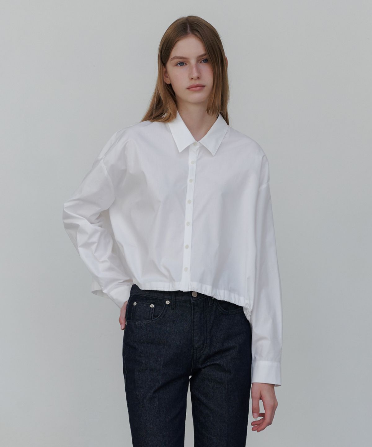 유라고(URAGO) Vanessa string cropped shirt