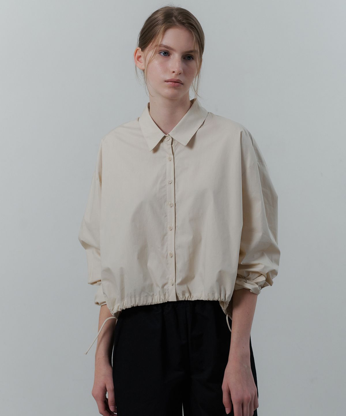 유라고(URAGO) Vanessa string cropped shirt