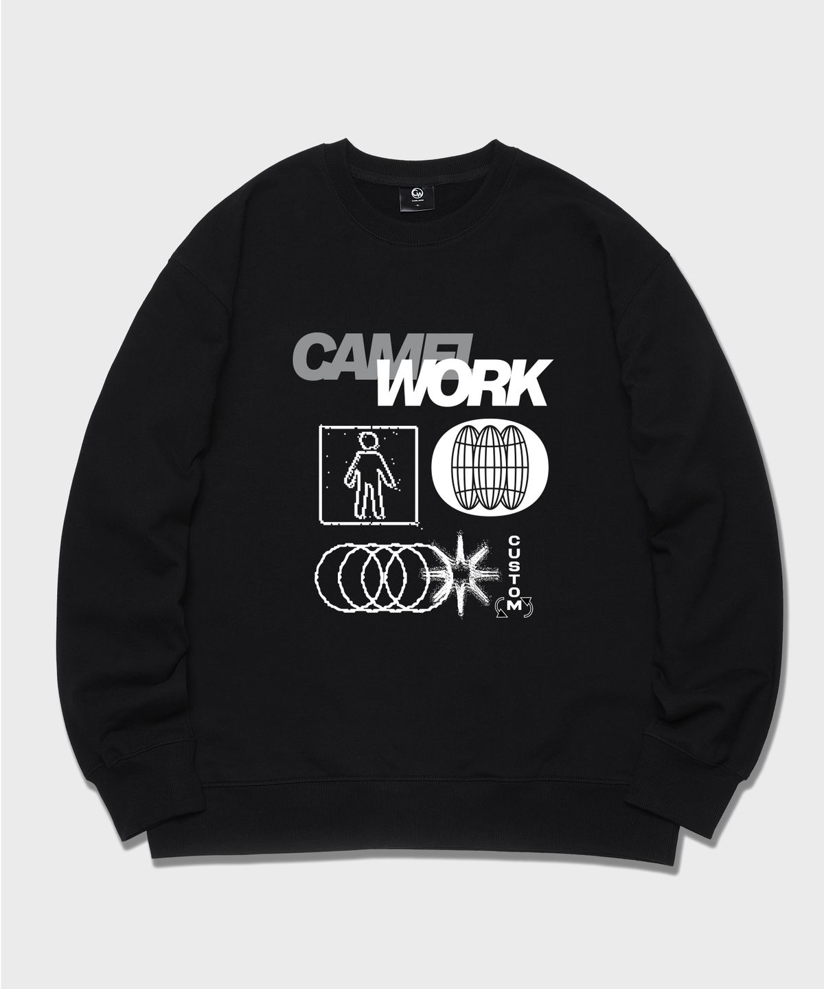 카멜워크(CAMEL WORK) 글리치 스웨트셔츠(블랙)