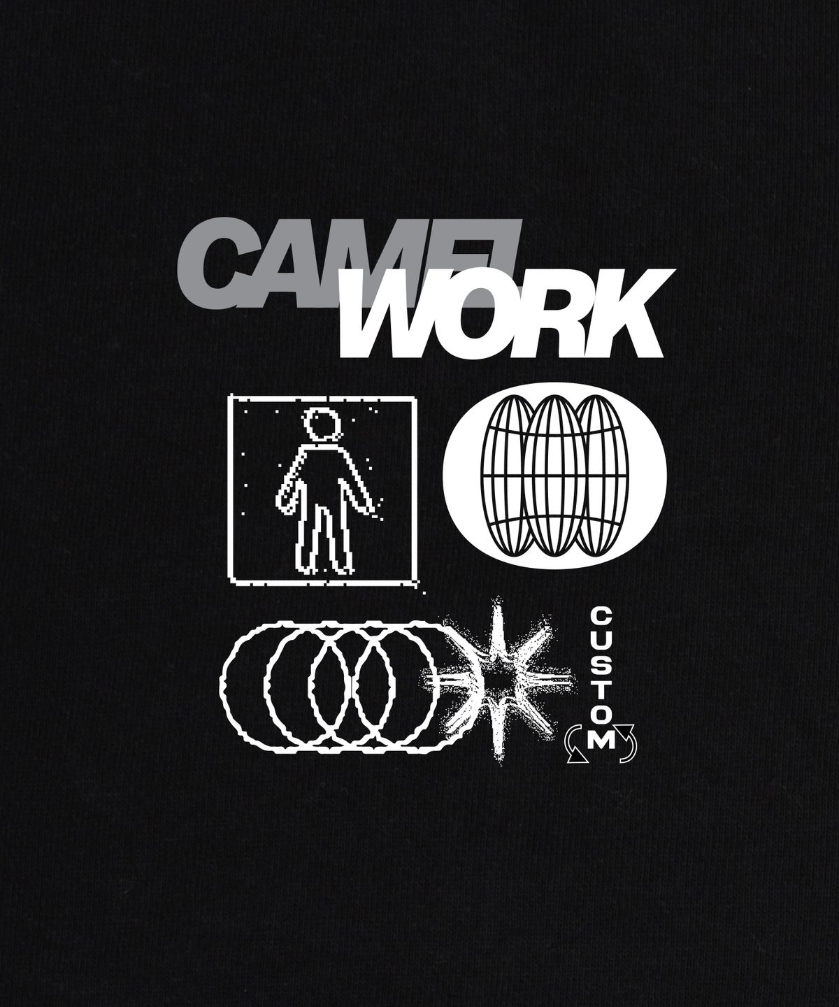카멜워크(CAMEL WORK) 글리치 스웨트셔츠(블랙)
