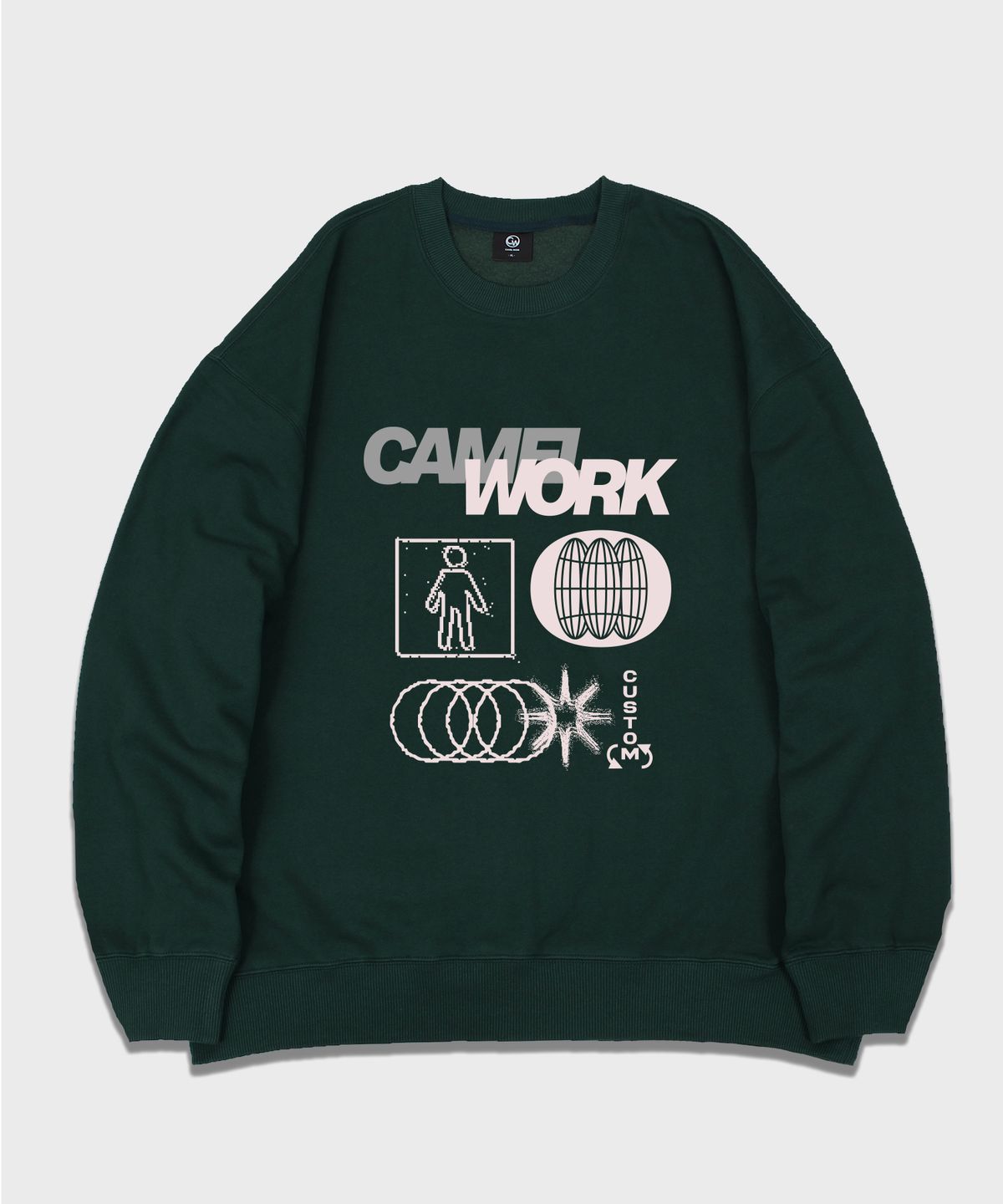 카멜워크(CAMEL WORK) 글리치 스웨트셔츠(그린)