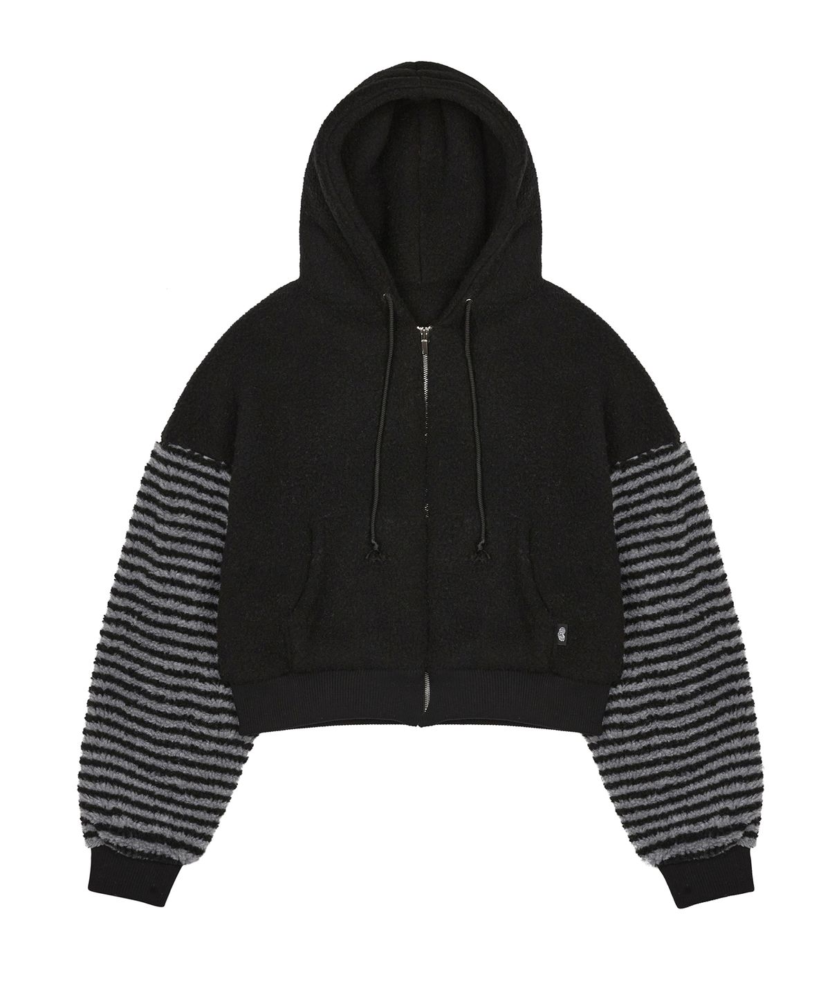 러브이즈트루(LUVISTRUE) AM STRIPE ZIP UP(BLACK)