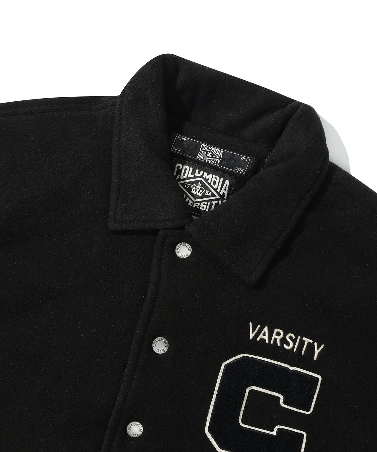컬럼비아 유니버시티(COLUMBIA UNIVERSITY) C BOUCLE LOGO VASITY MEDIUM JACKET 블랙