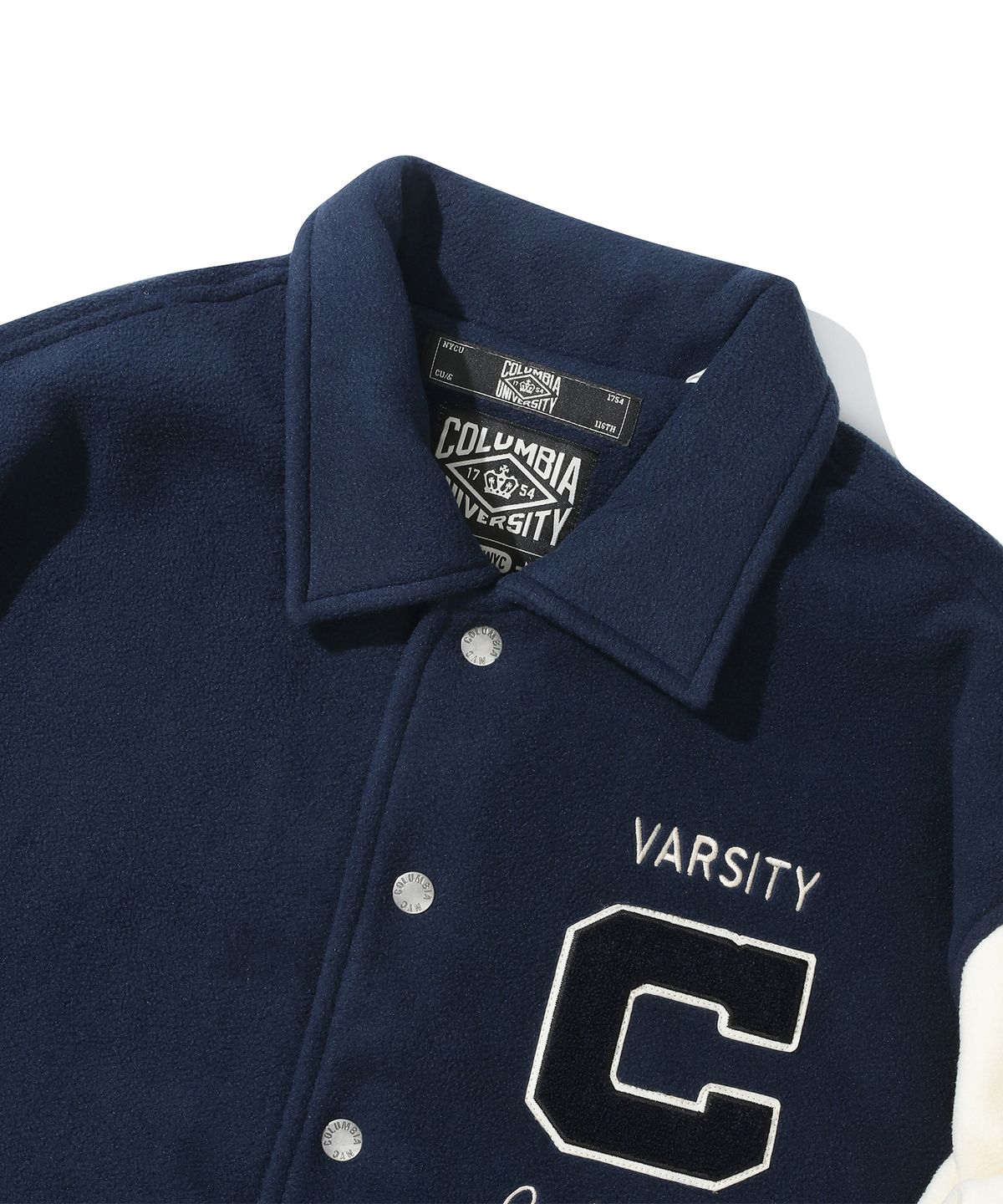 컬럼비아 유니버시티(COLUMBIA UNIVERSITY) C BOUCLE LOGO VASITY MEDIUM JACKET 다크네이비