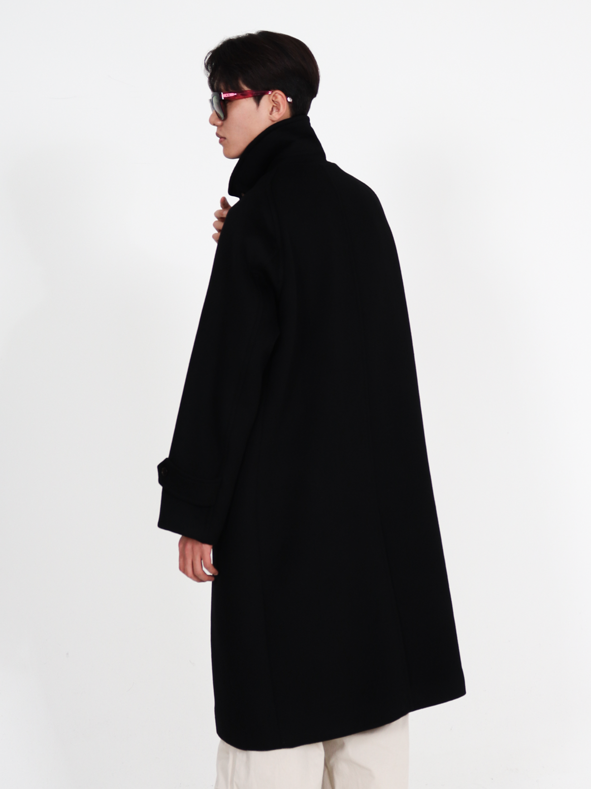 버튼서울(BUTTON SEOUL) 프리미엄 퓨어 울 발마칸 코트 블랙