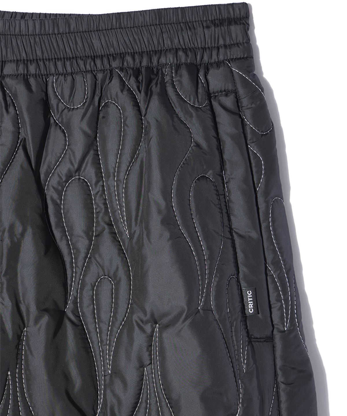 크리틱(CRITIC) FLAME QUILTING PANTS BLACK