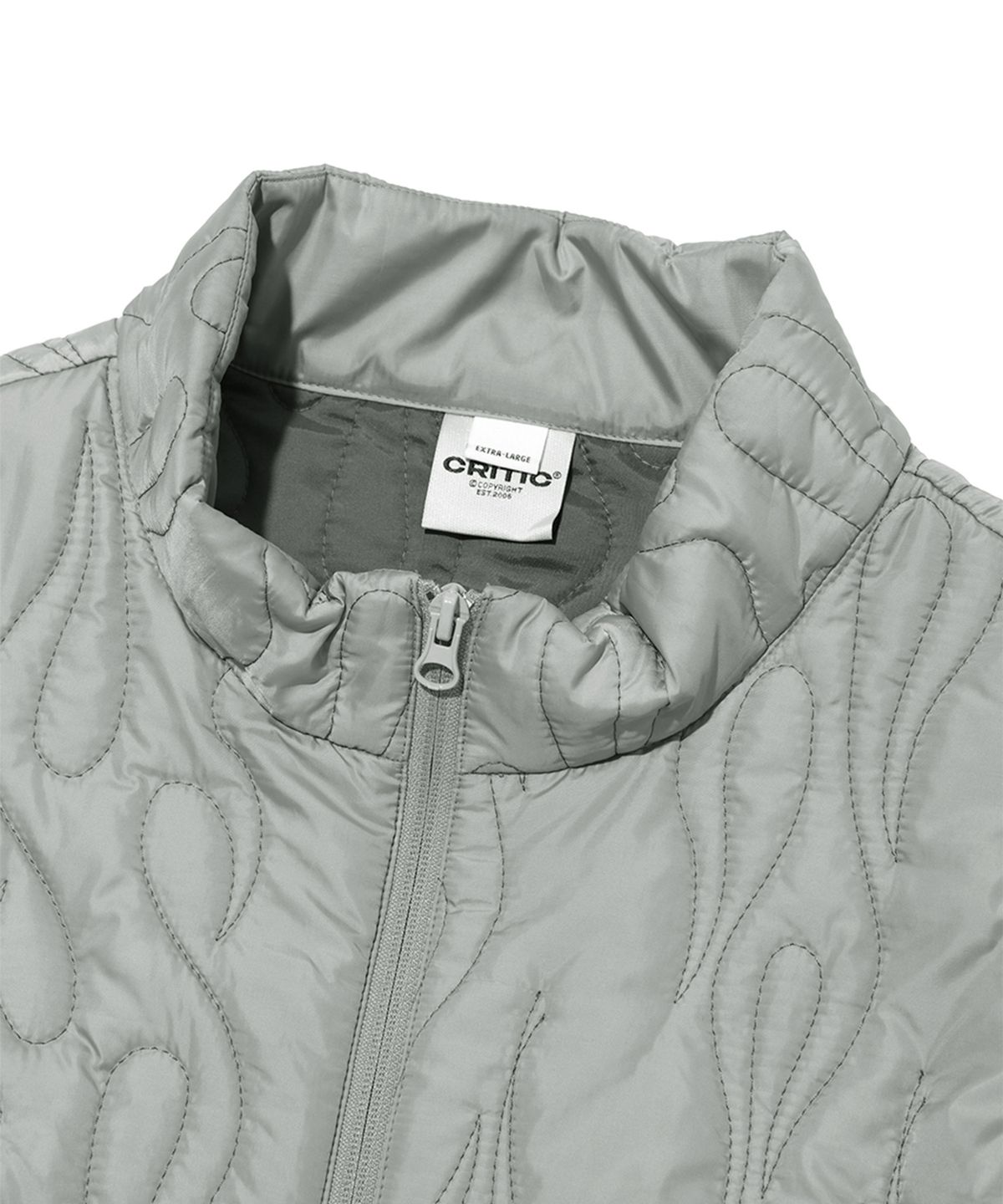 크리틱(CRITIC) FLAME QUILTING JUMPER LIGHT GREY