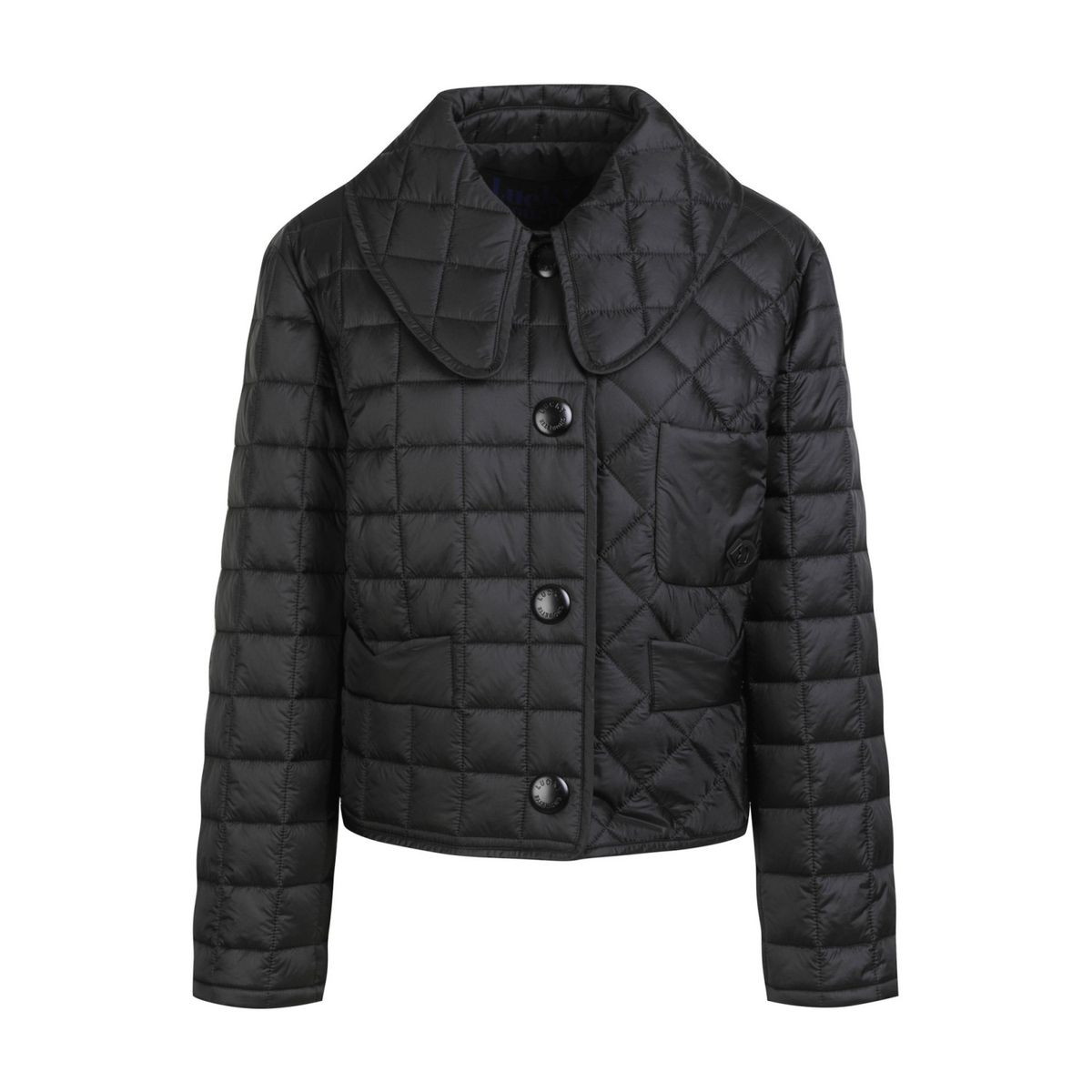 럭키슈에뜨(LUCKY CHOUETTE) Quilting Collar Short Padded Jumper_LFUCW23310BKX