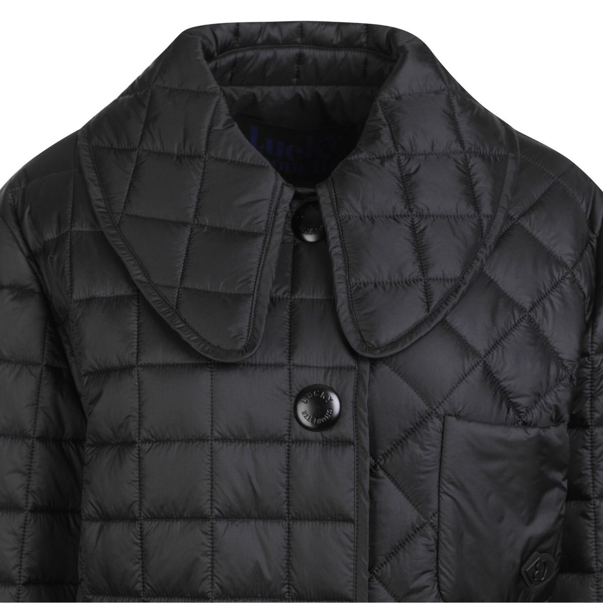 럭키슈에뜨(LUCKY CHOUETTE) Quilting Collar Short Padded Jumper_LFUCW23310BKX