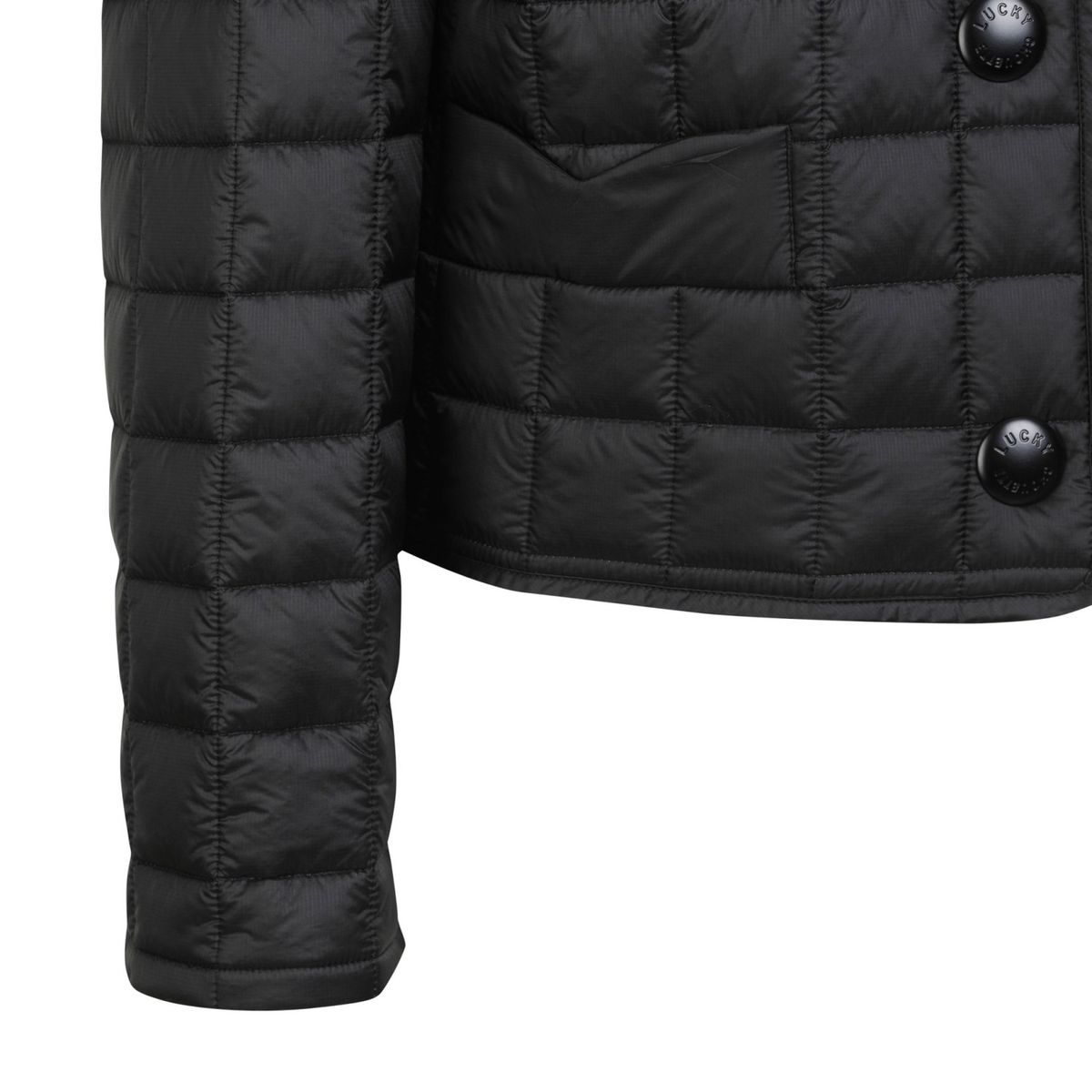 럭키슈에뜨(LUCKY CHOUETTE) Quilting Collar Short Padded Jumper_LFUCW23310BKX