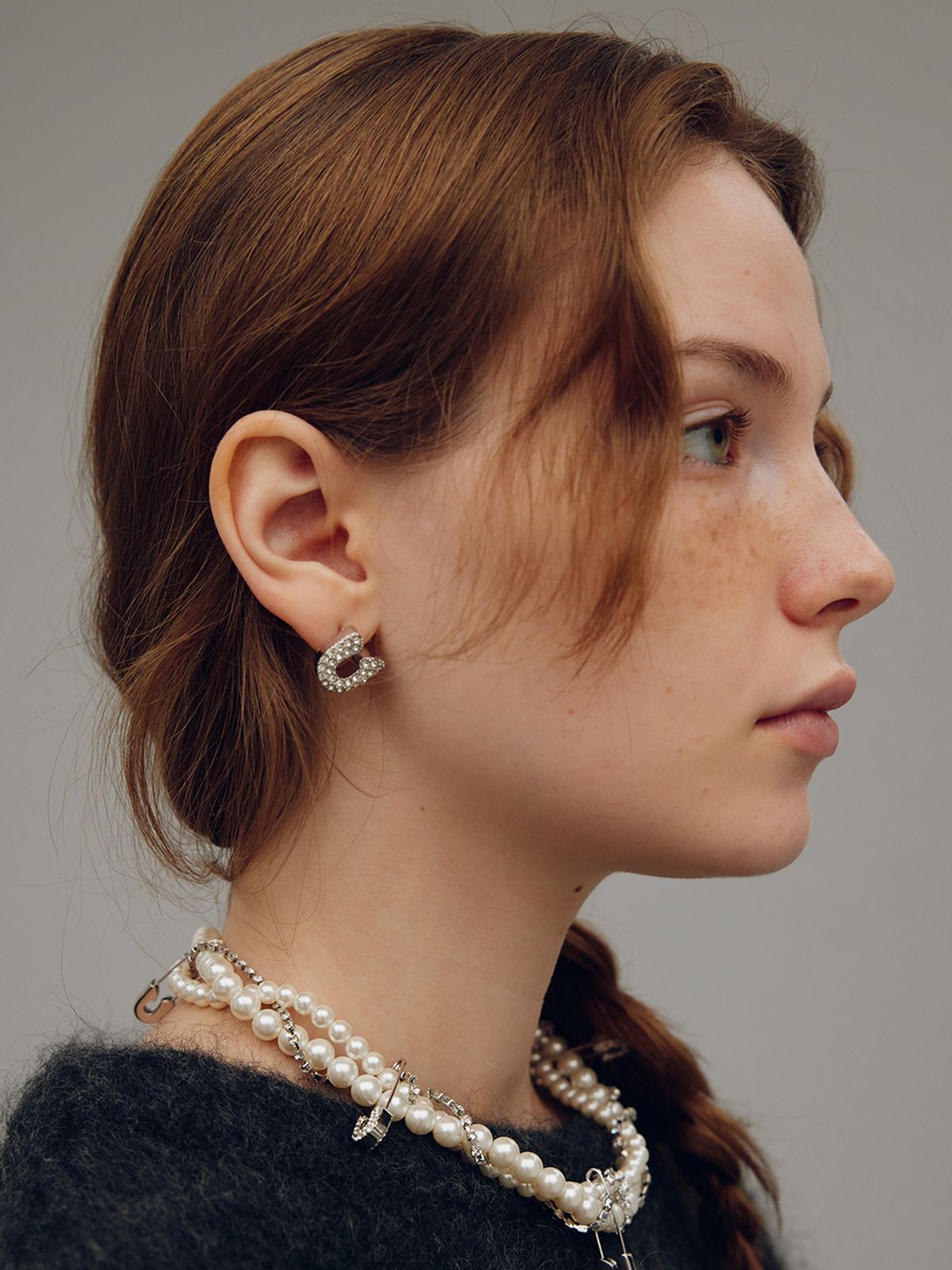 빈티지헐리우드(VINTAGE HOLLYWOOD) Crystal Clip Slice Earrings_VH239OEA007B