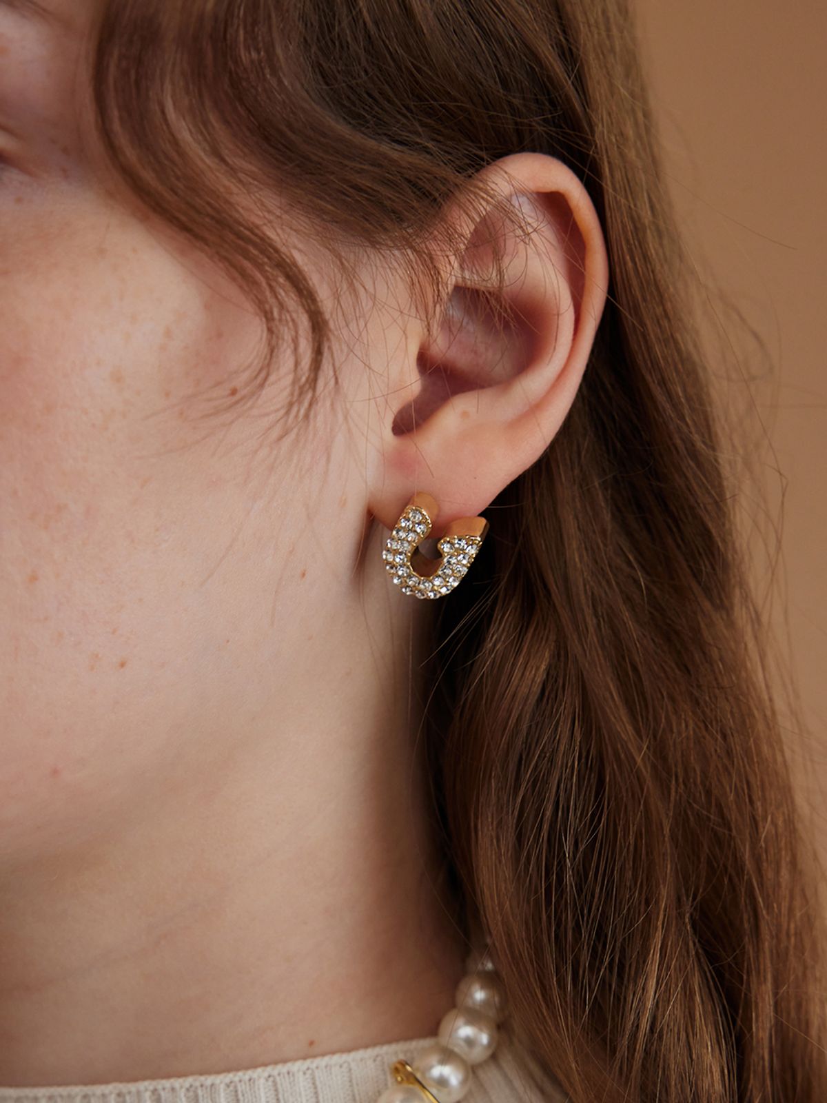 빈티지헐리우드(VINTAGE HOLLYWOOD) Crystal Clip Slice Earrings_VH239OEA007B