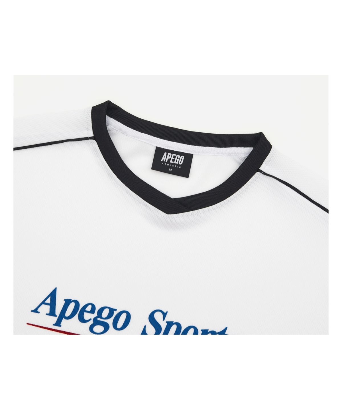 아페고 스포츠(APEGO SPORTS) 파이핑 져지 오버핏 롱슬리브 화이트