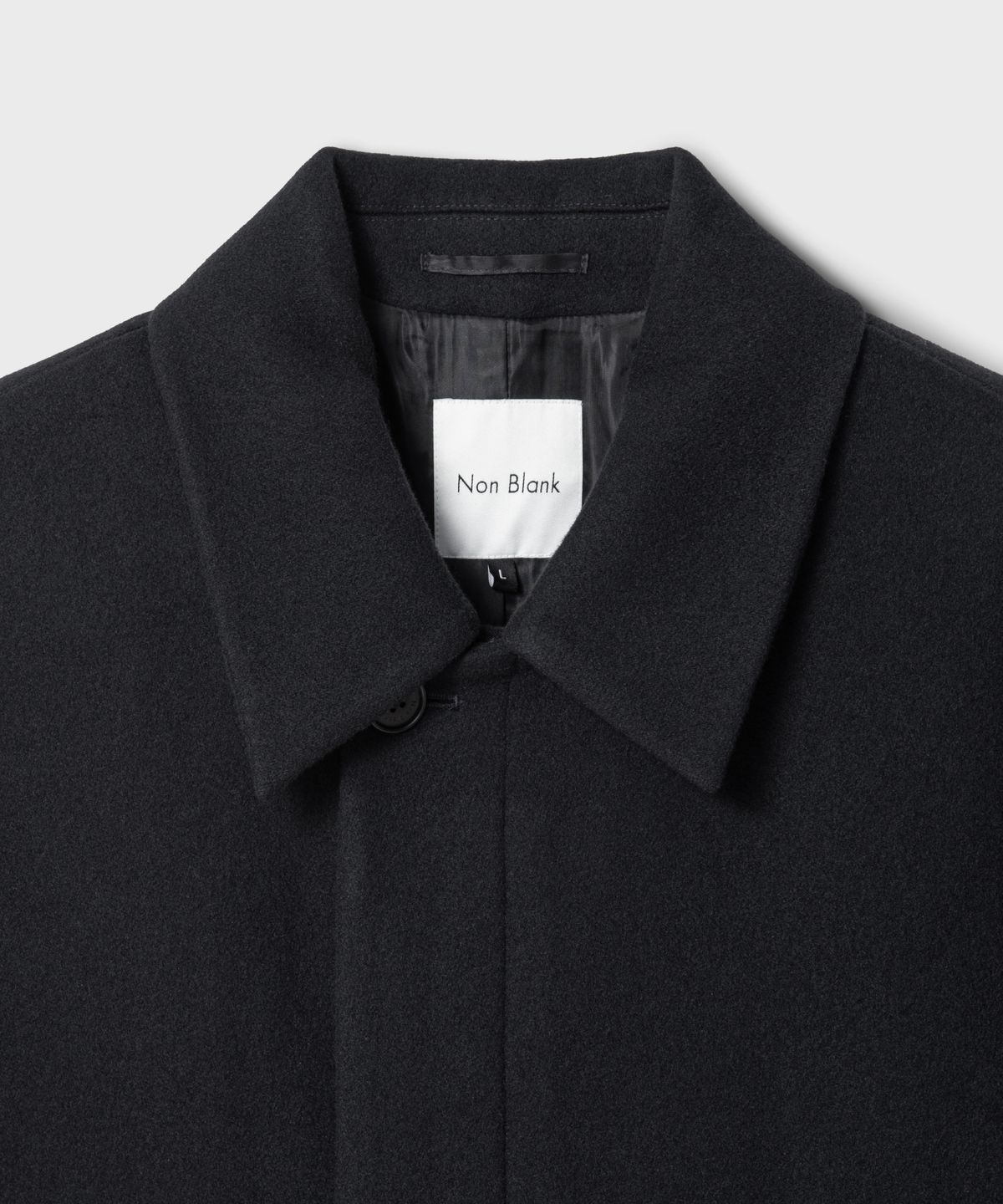 넌블랭크(NONBLANK) 울 퓨어 미니멀 발마칸 코트_ DARK NAVY