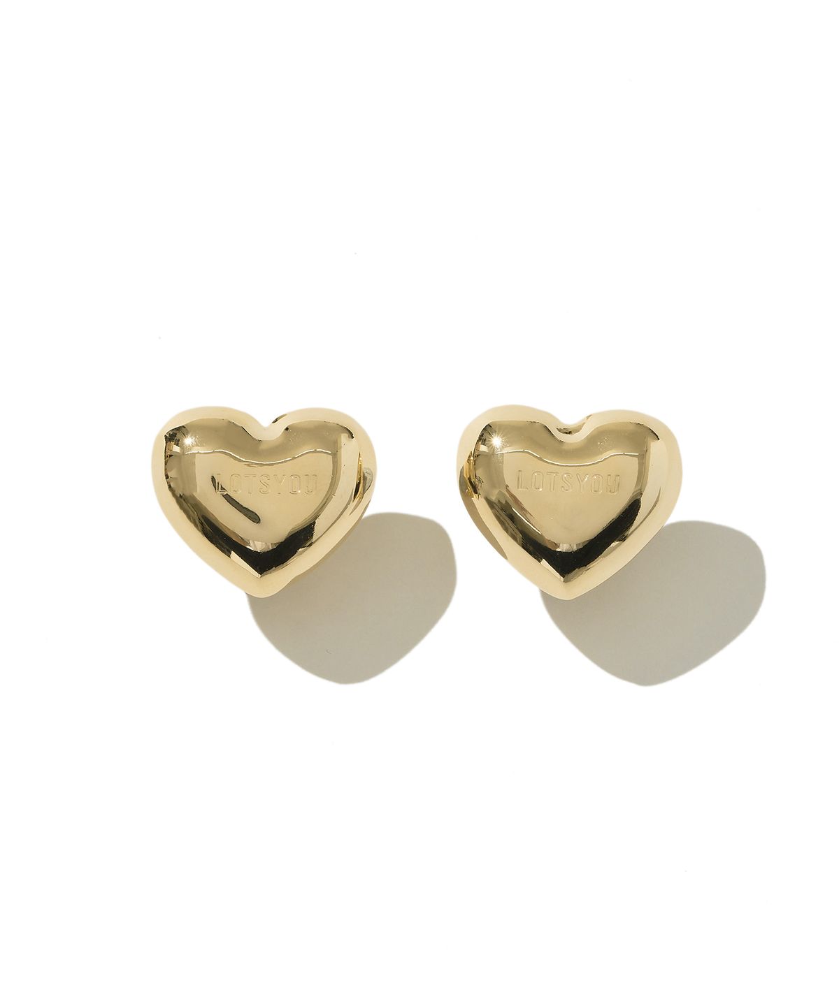라츠유(LOTSYOU) Heart Chocolate Earing Gold